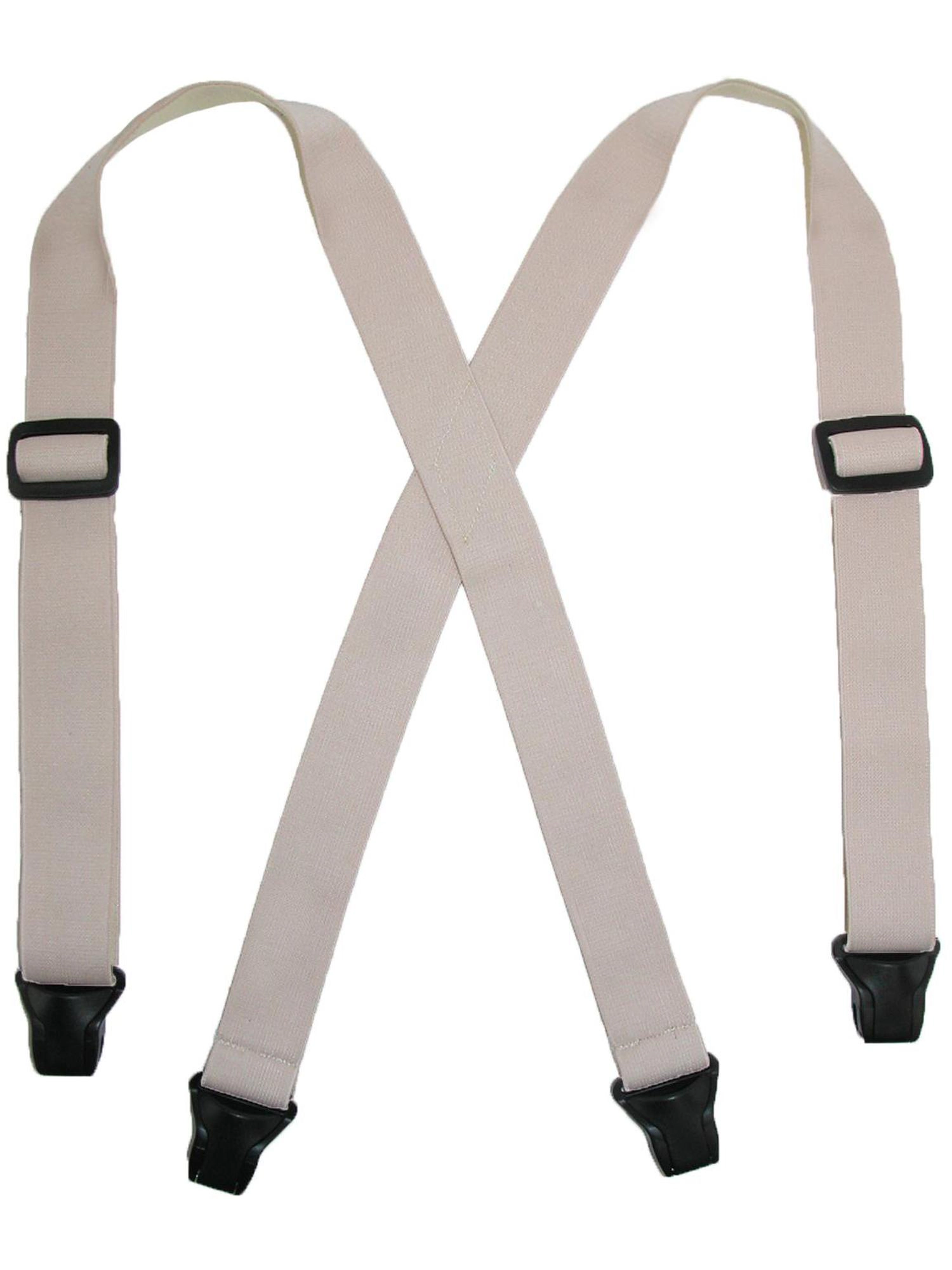 CTM® Women's Elastic Undergarment TSA Compliant Clip End Suspenders