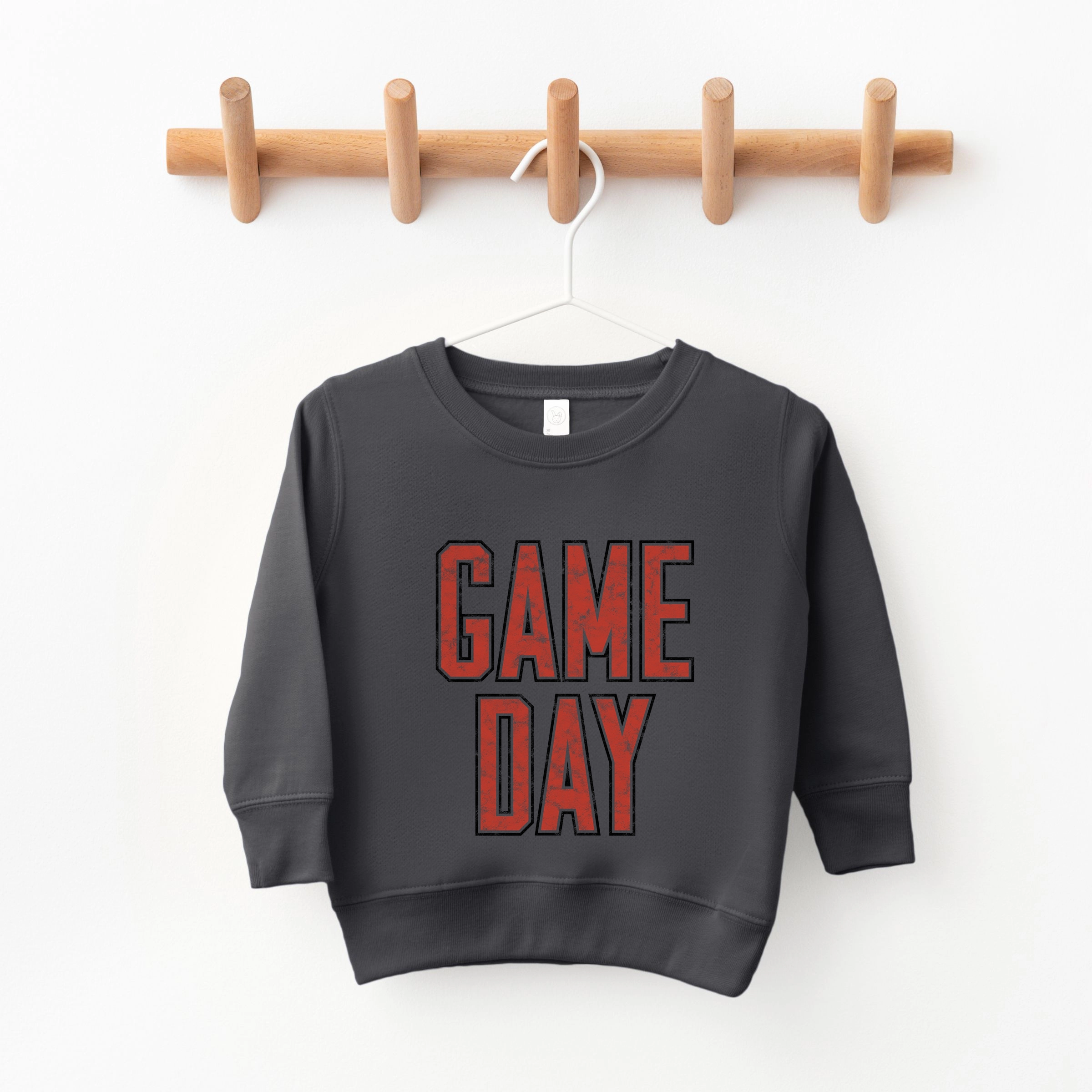The Juniper Shop - Toddler Graphic Sweatshirt Game Day Outlined Distressed