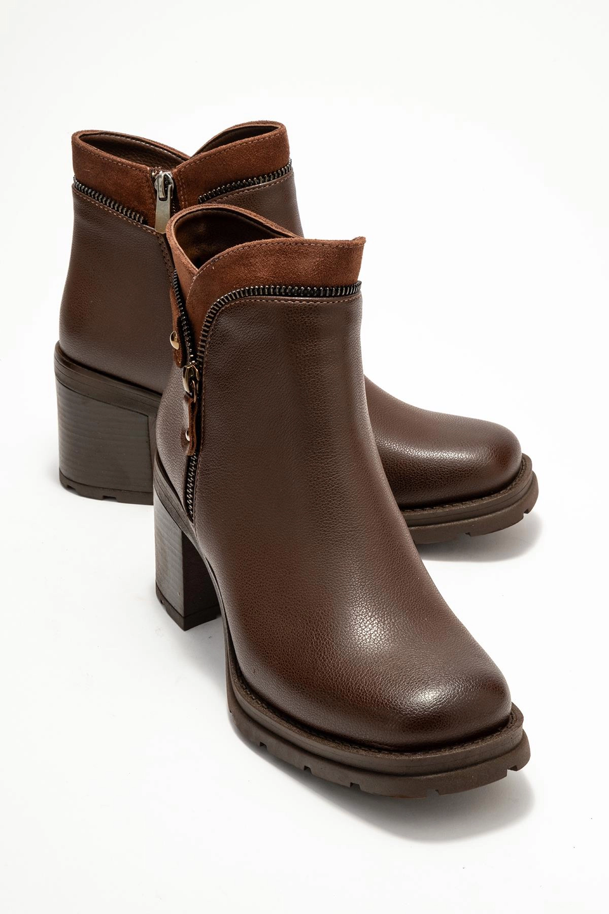 Prologue Shoes Womens Parly Zip-Block Heel Boot