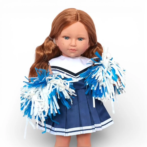 MBD® 18 Inch Doll Clothes- Blue Cheerleader Outfit for 18 Inch Kennedy and Friends Dolls