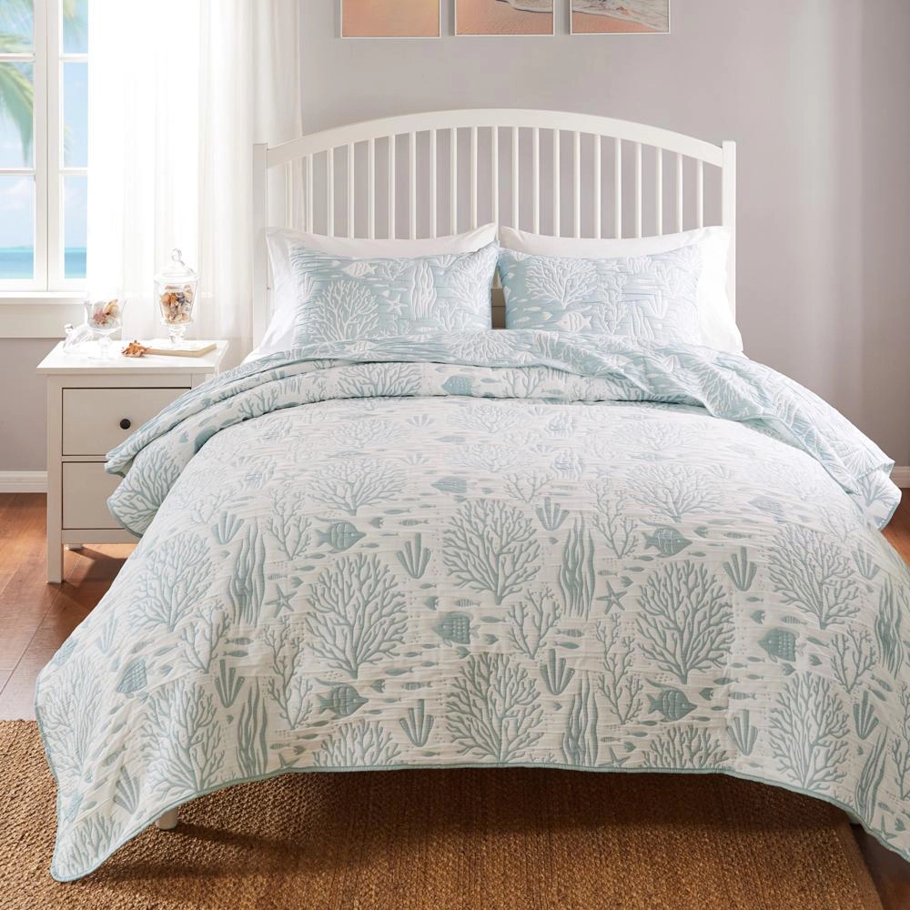 Greenland Home Fashions Marina Luxury Modern Design Coverlet Set for Bed