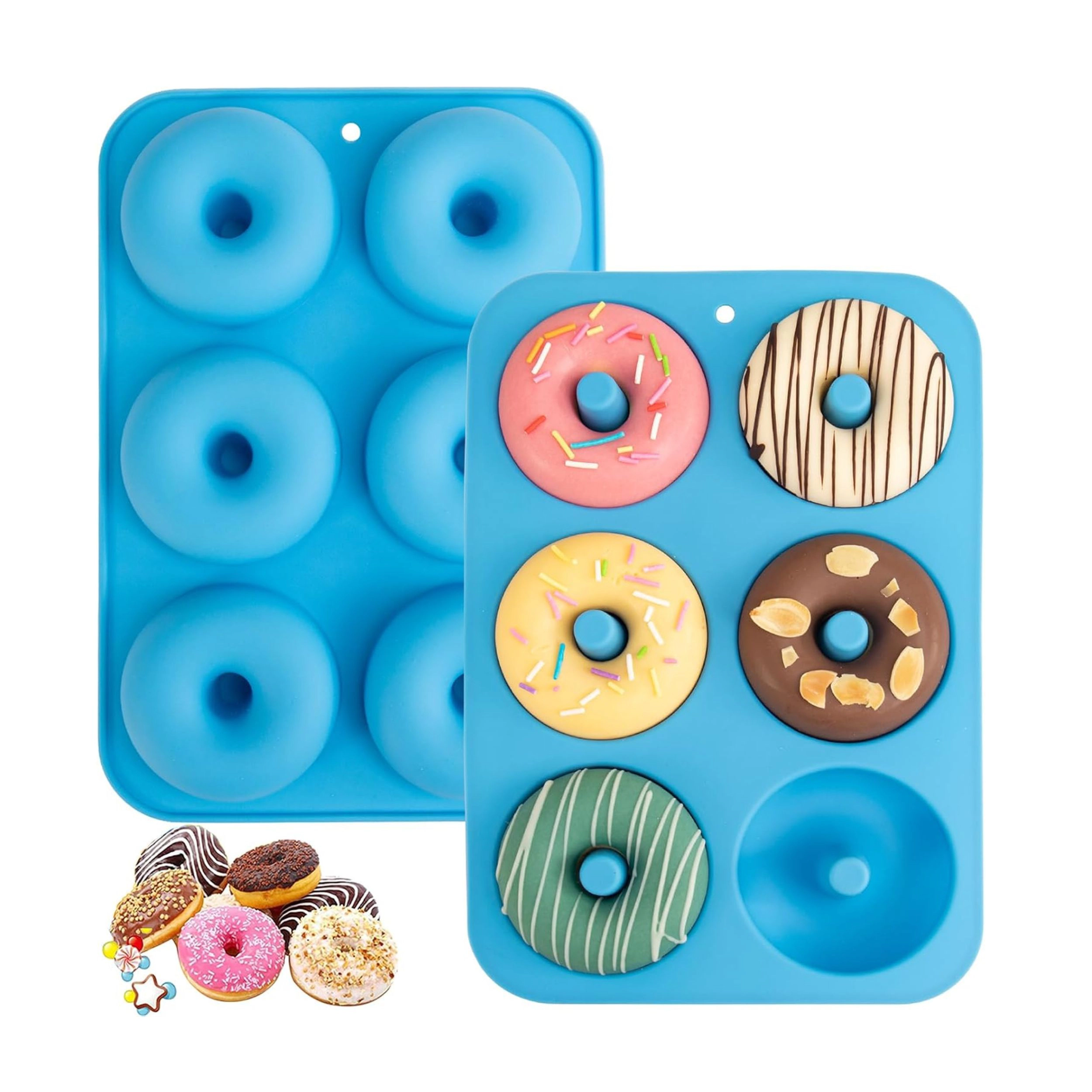 Stock Preferred 6-Cavity Nonstick Silicone Donut Pan Food Grade Baking Mold