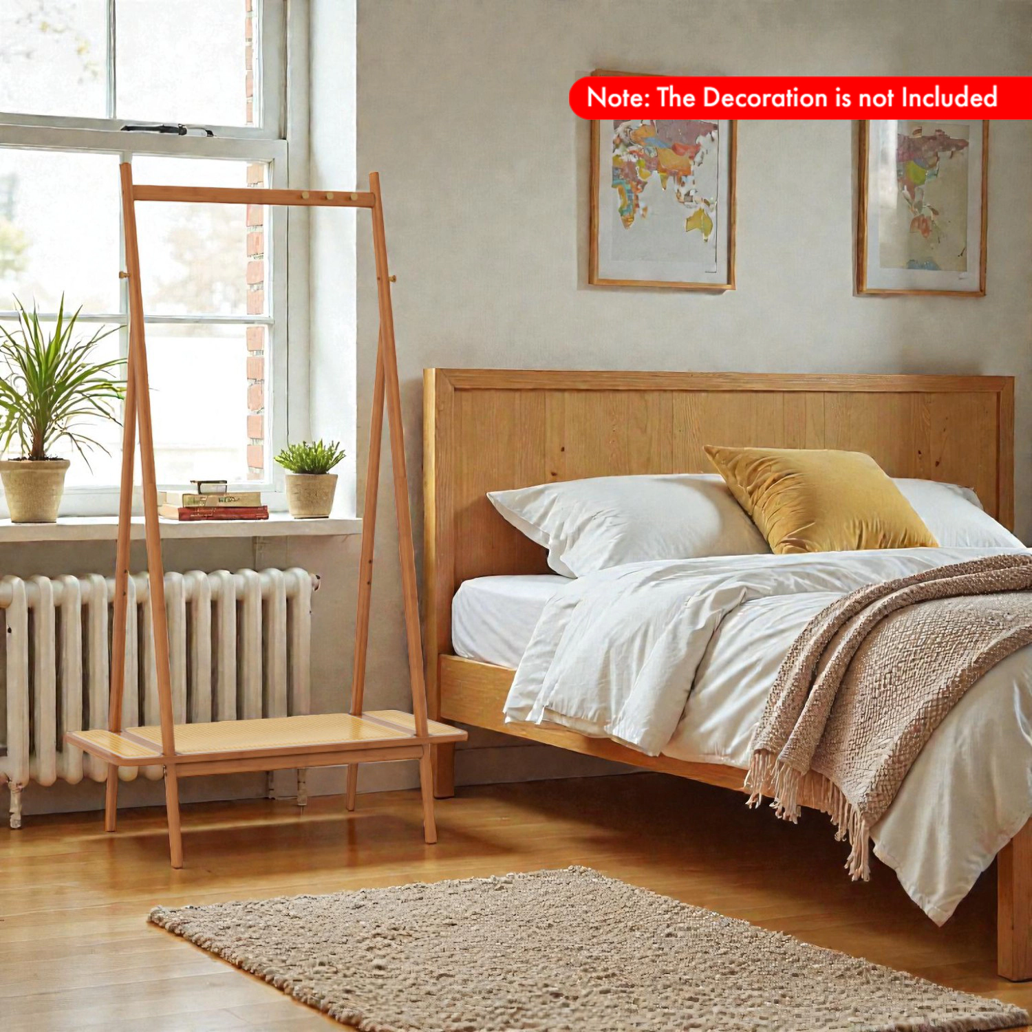 Hivvago Freestanding Bamboo Garment Organizer