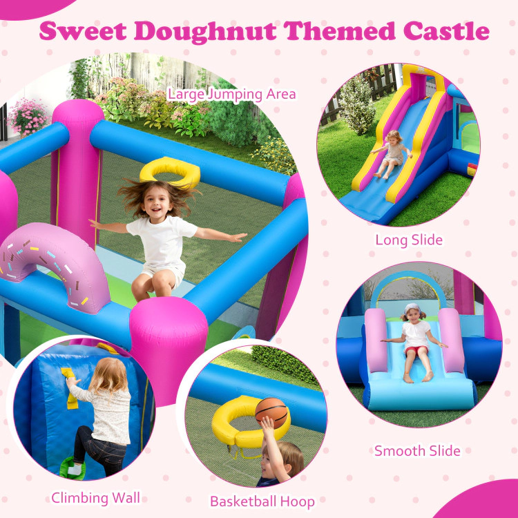Hivvago Inflatable Bounce House with Slides and Basketball Hoop (without Blower)