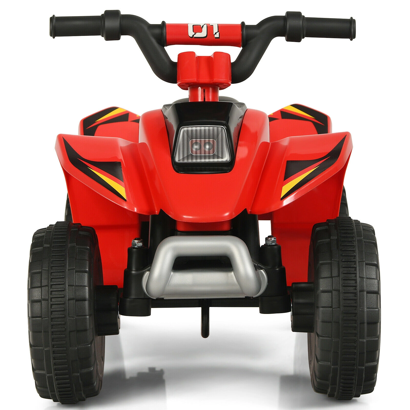 SUGIFT 6V Electric 4-Wheel Ride-On Quad ATV 66-lb Capacity Ages 3+ 28.5 x 15.5 x 18 in Body 50-Min Run Time Red