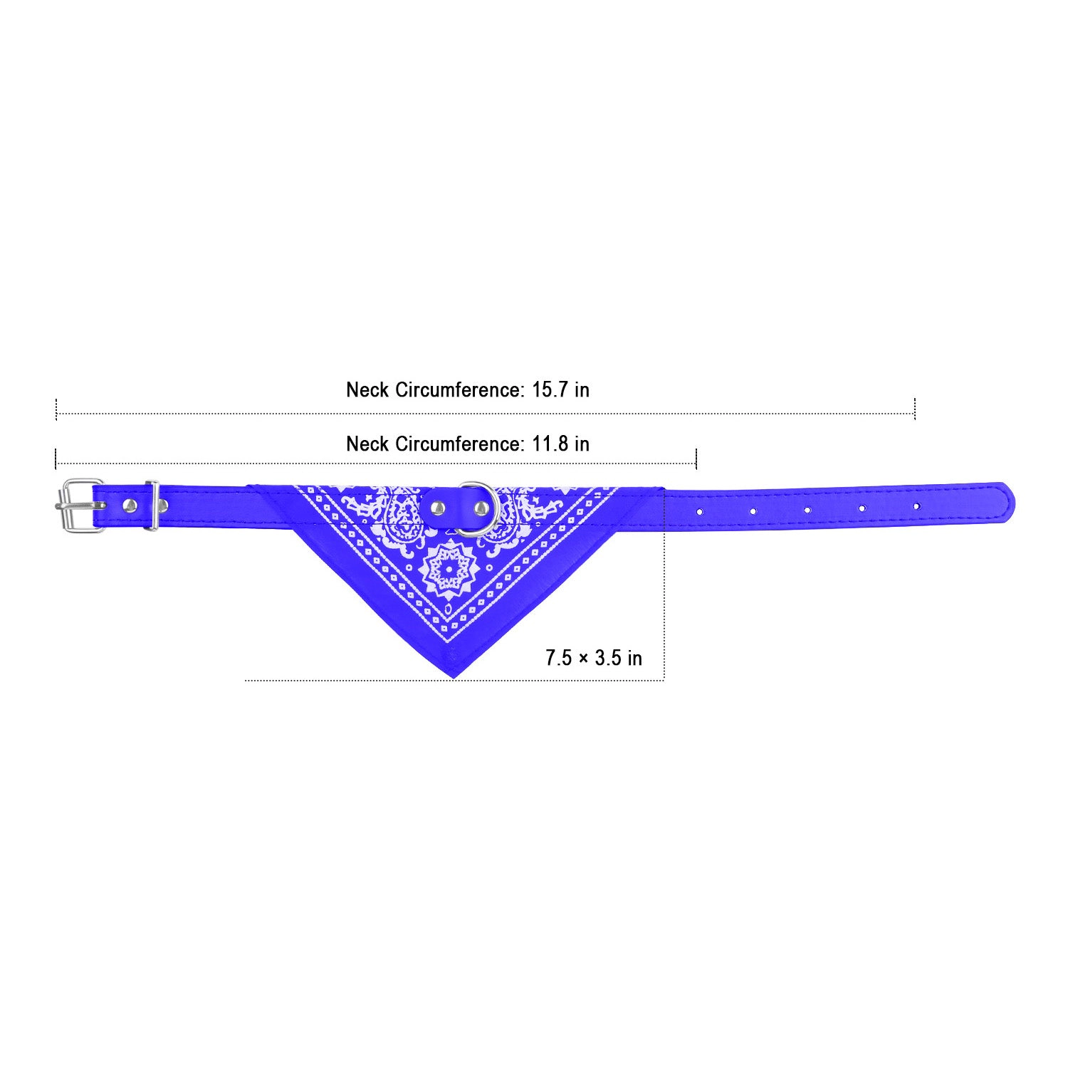 GBruno Adjustable Bandana Leather Pet Collar