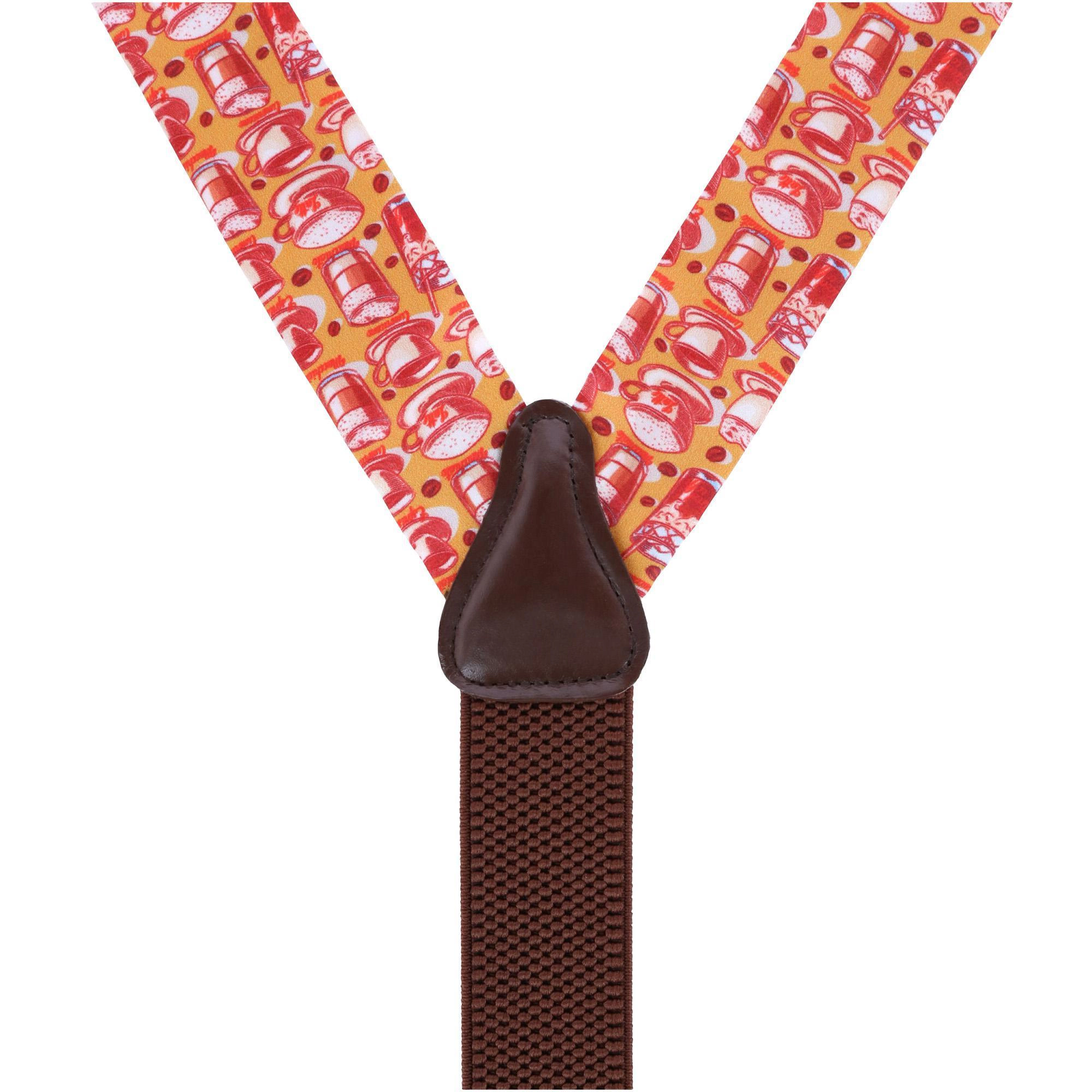 Trafalgar Men's Highly Caffeinated Silk Button End Suspenders