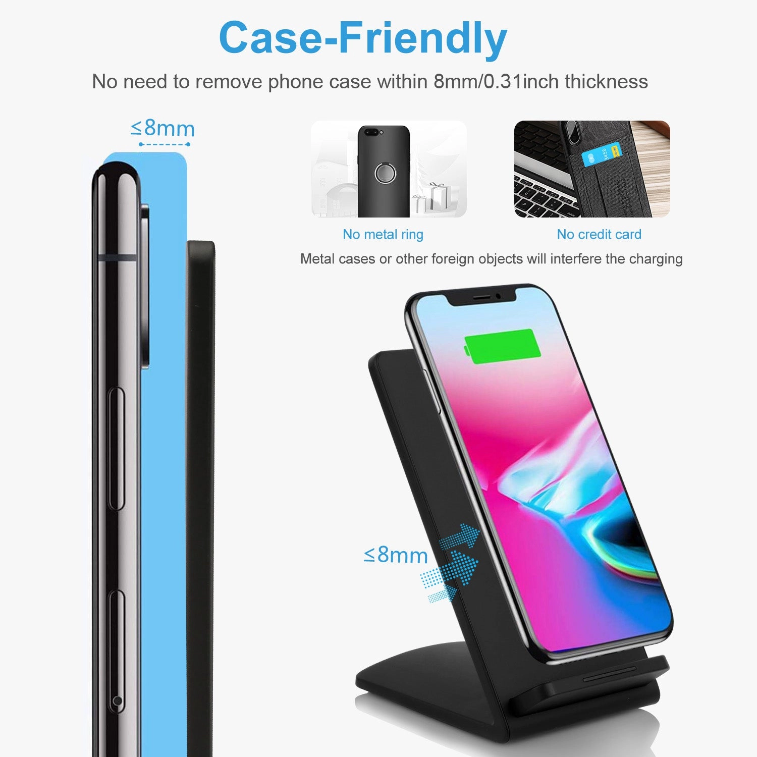GBruno Dual-Coil 10W Qi Wireless Charging Stand