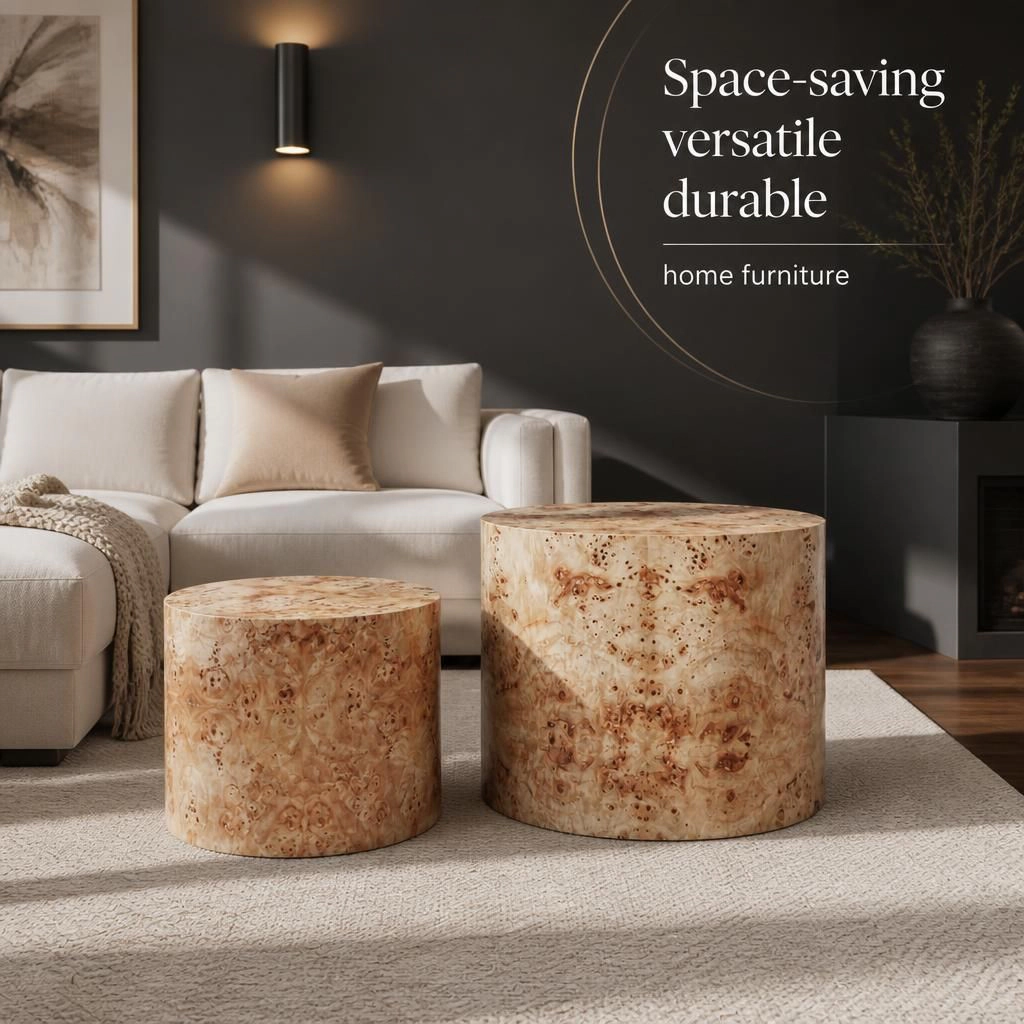 GOODSILO Compact Square Solid Wood End Table Small Accent Table