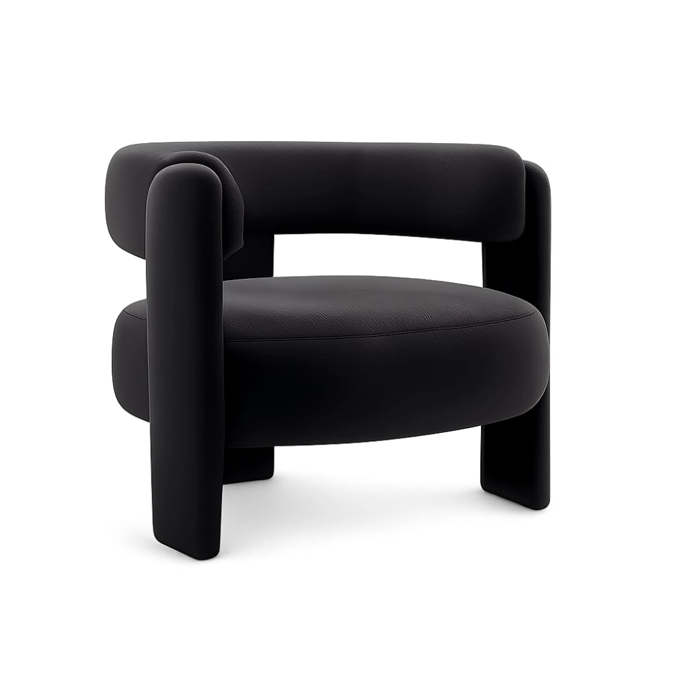 GOODSILO Modern Upholstered Accent Chair Solid Frame
