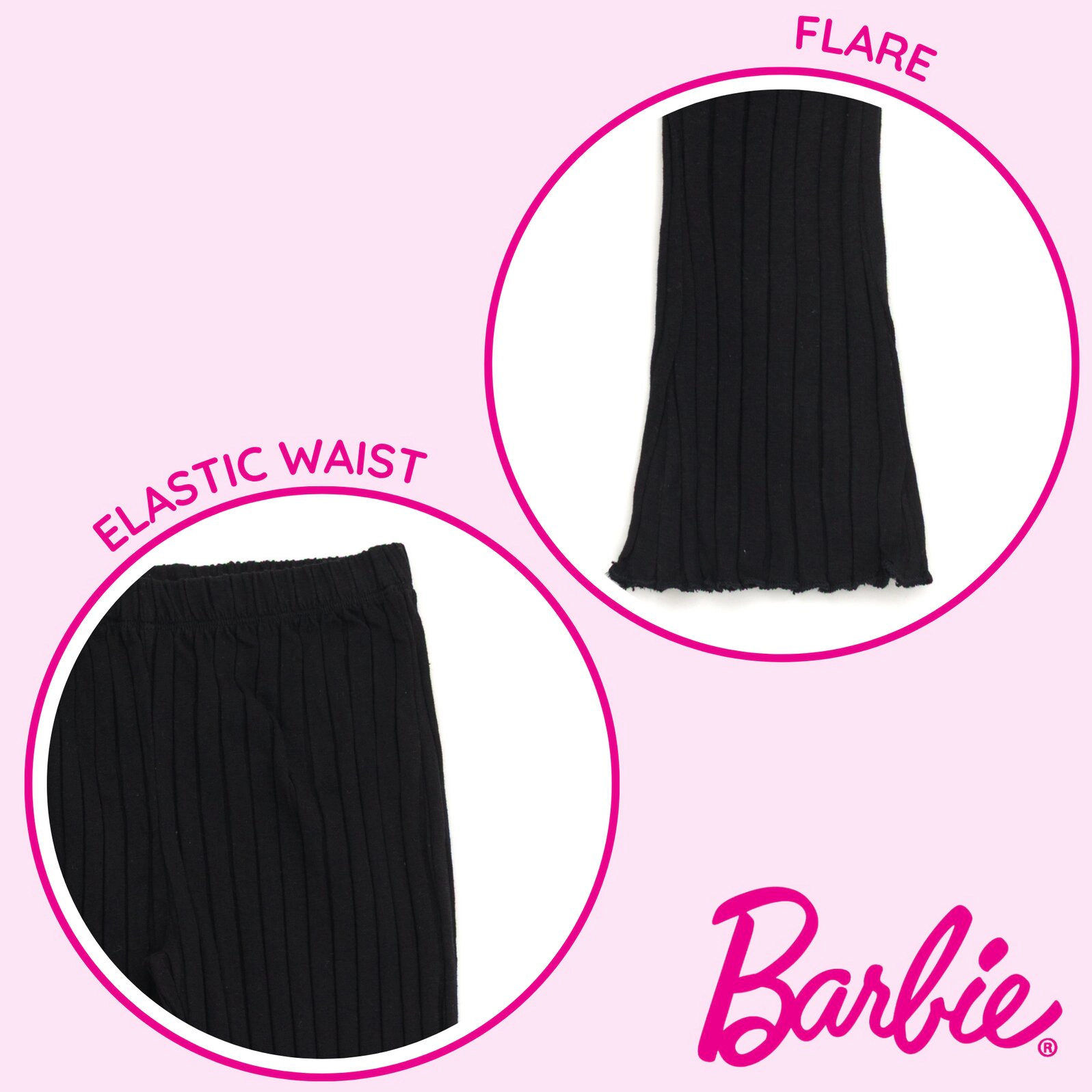 Barbie Girls' 2-Piece Tee and Flare Leggings Set
