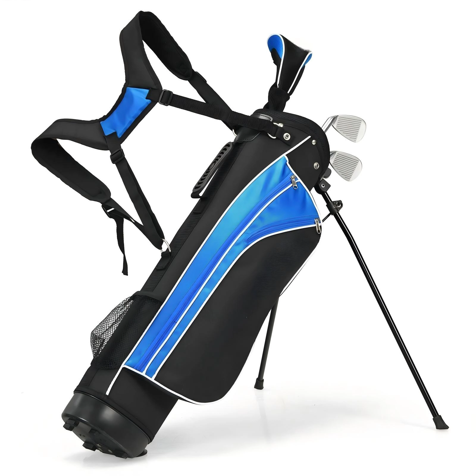 SUGIFT Blue Stand Bag 5-Piece Junior Complete Golf Club Set for Ages 8-10