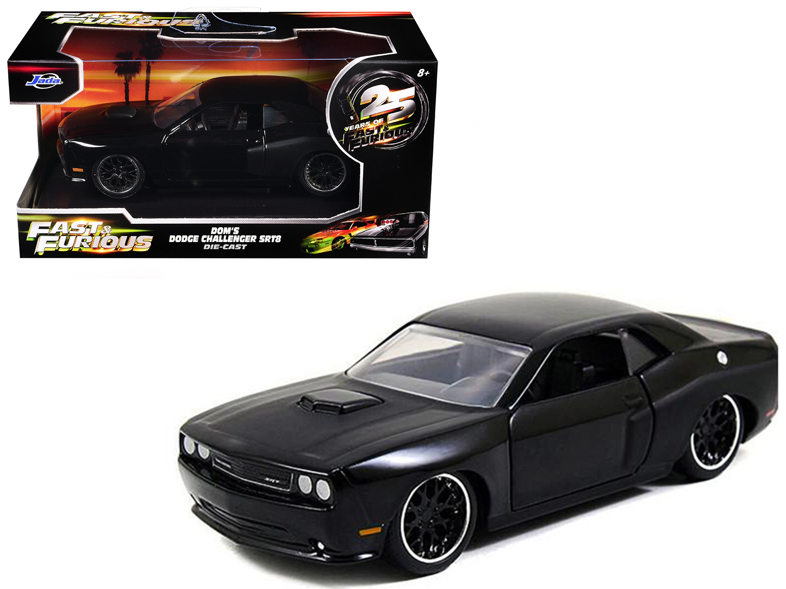 Jada Dom's Dodge Challenger SRT8 Black "Fast & Furious" Movie 1/32 Diecast Model Car by Jada