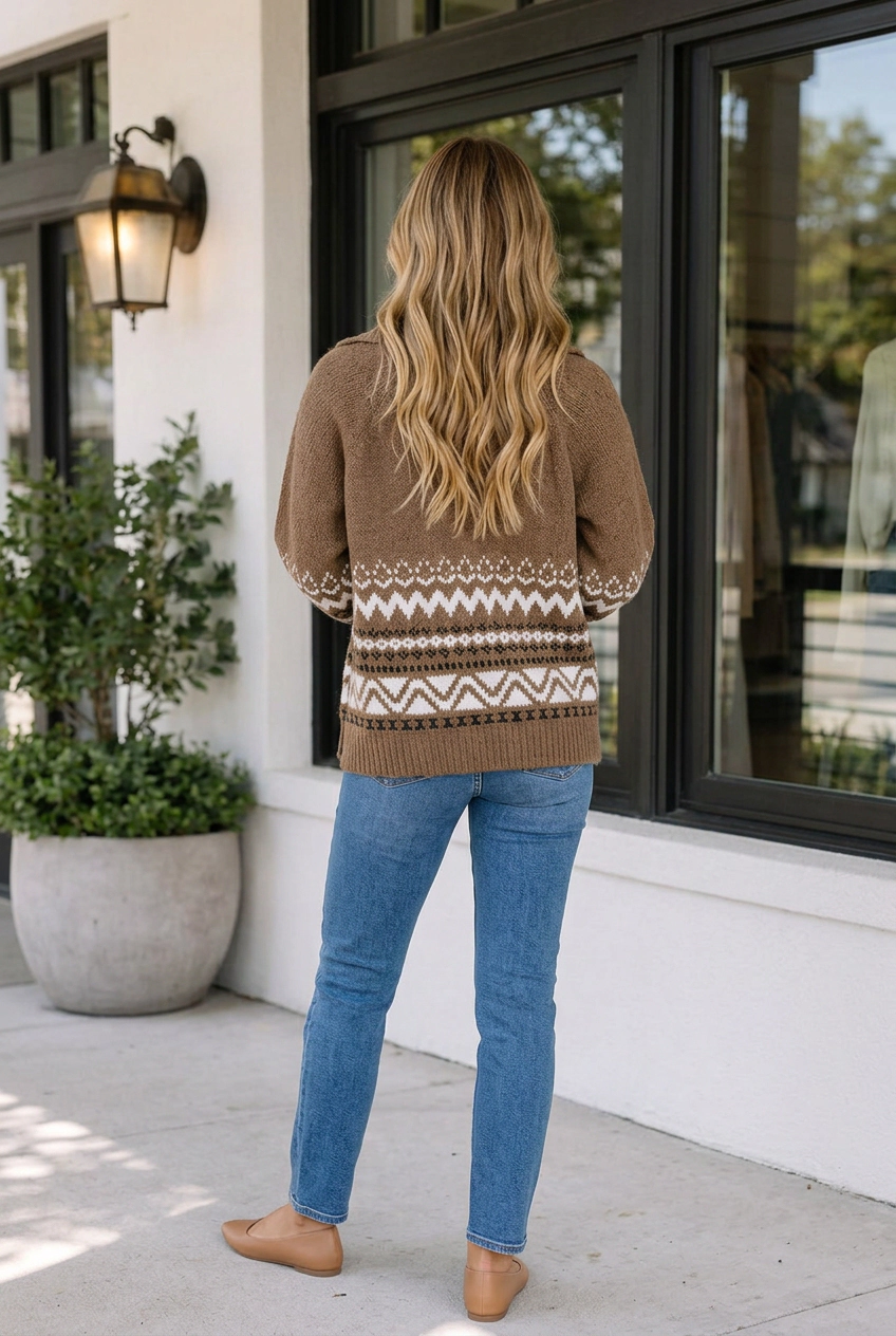 Threaded Pear Women's Shannyn Zip Up Cardigan