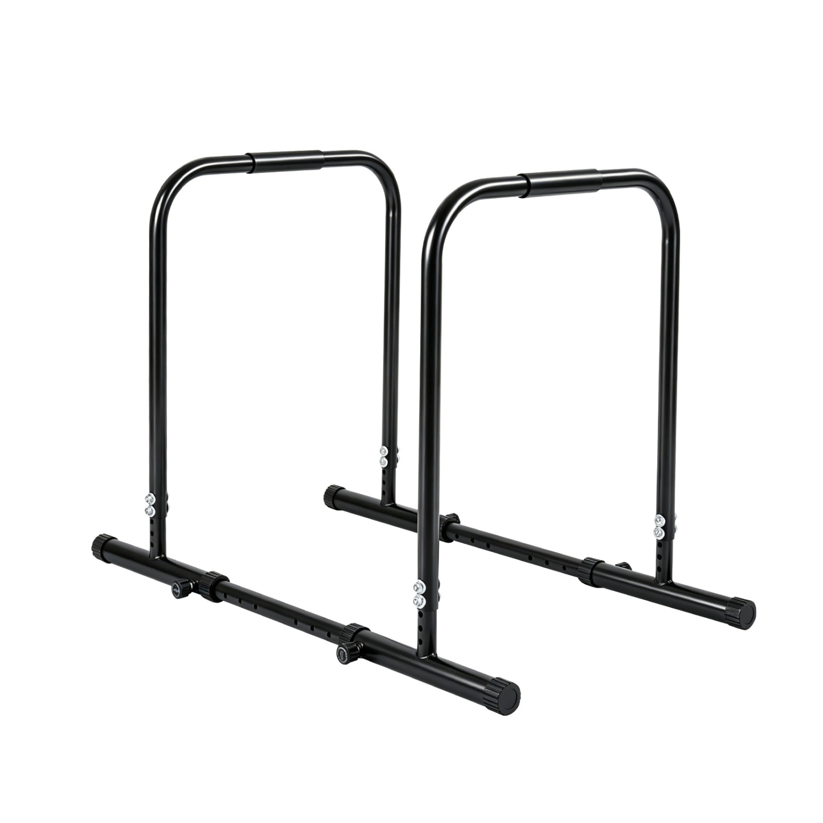 SUGIFT 330-lb Capacity 4-Level Height and 5-Width Adjustable Dip Bar Station with Foam Padded Handles
