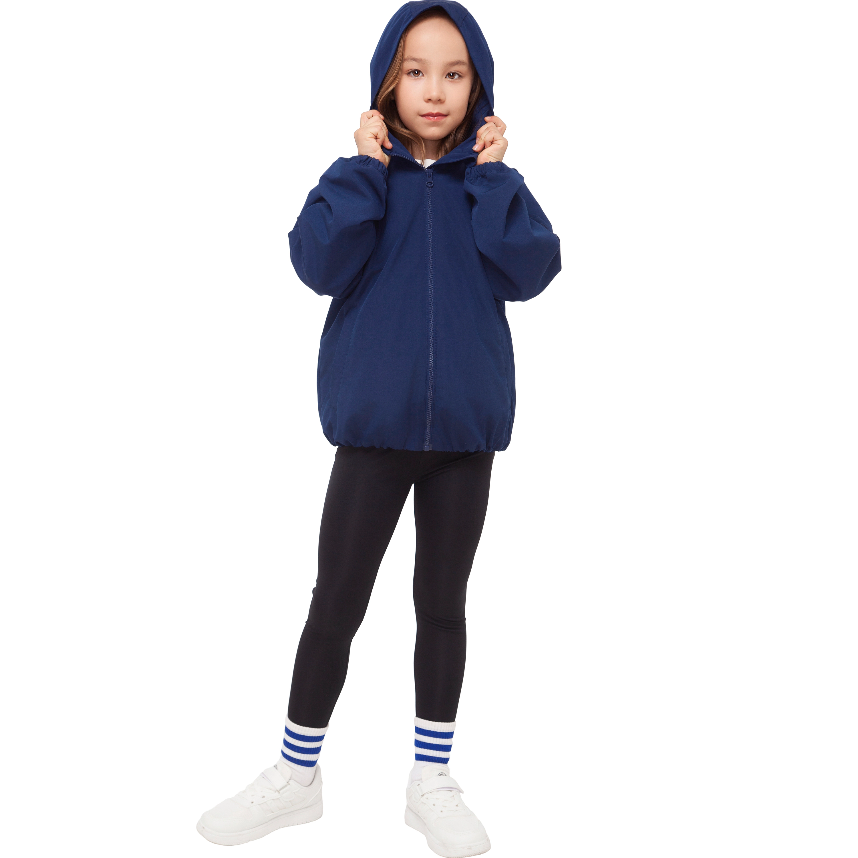 Rokka&Rolla Little & Big Kid Girls Mia Bubble Hem Fleece Lined Hooded Jacket