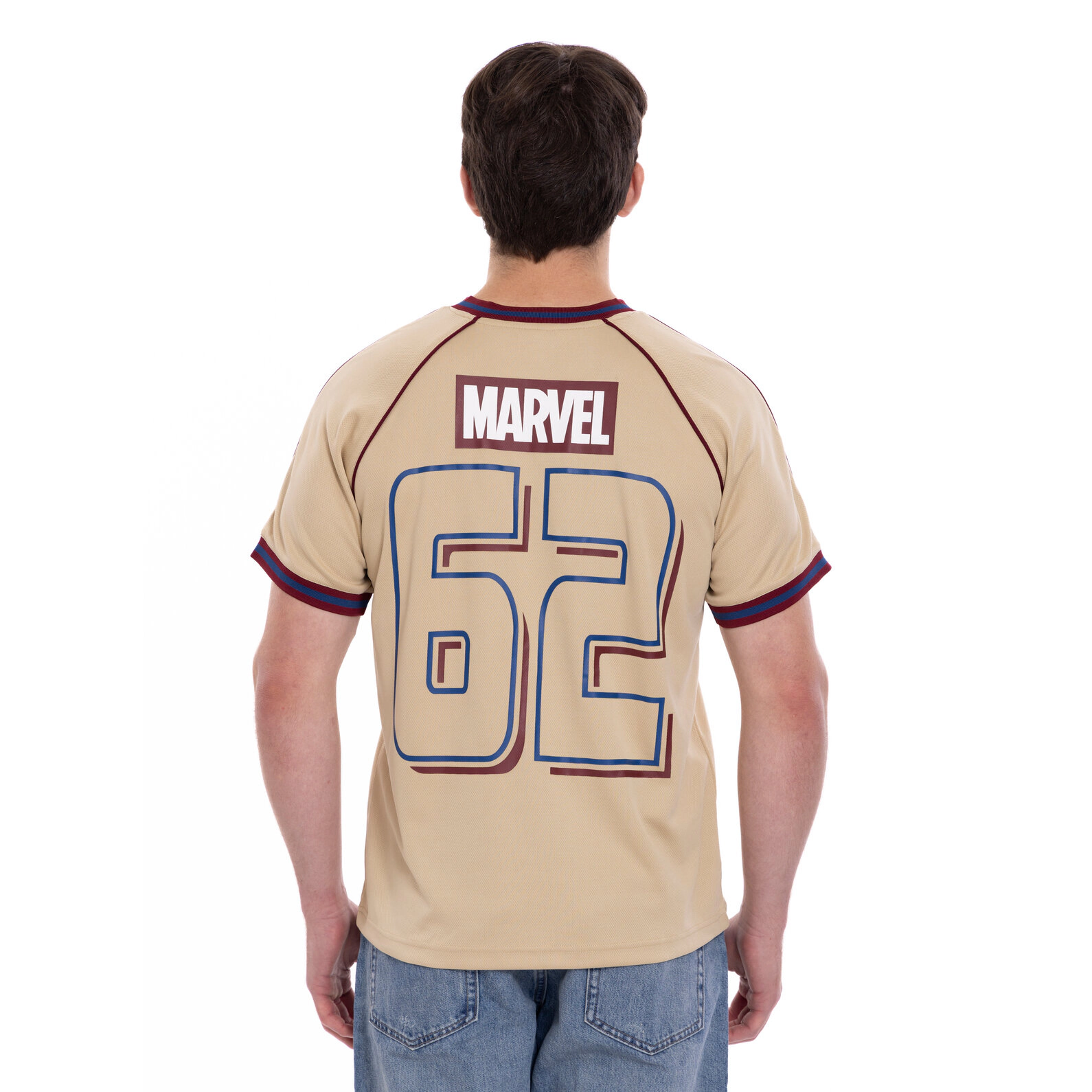 Marvel Men's Athletic Jersey Shirt  V-neck T-Shirt