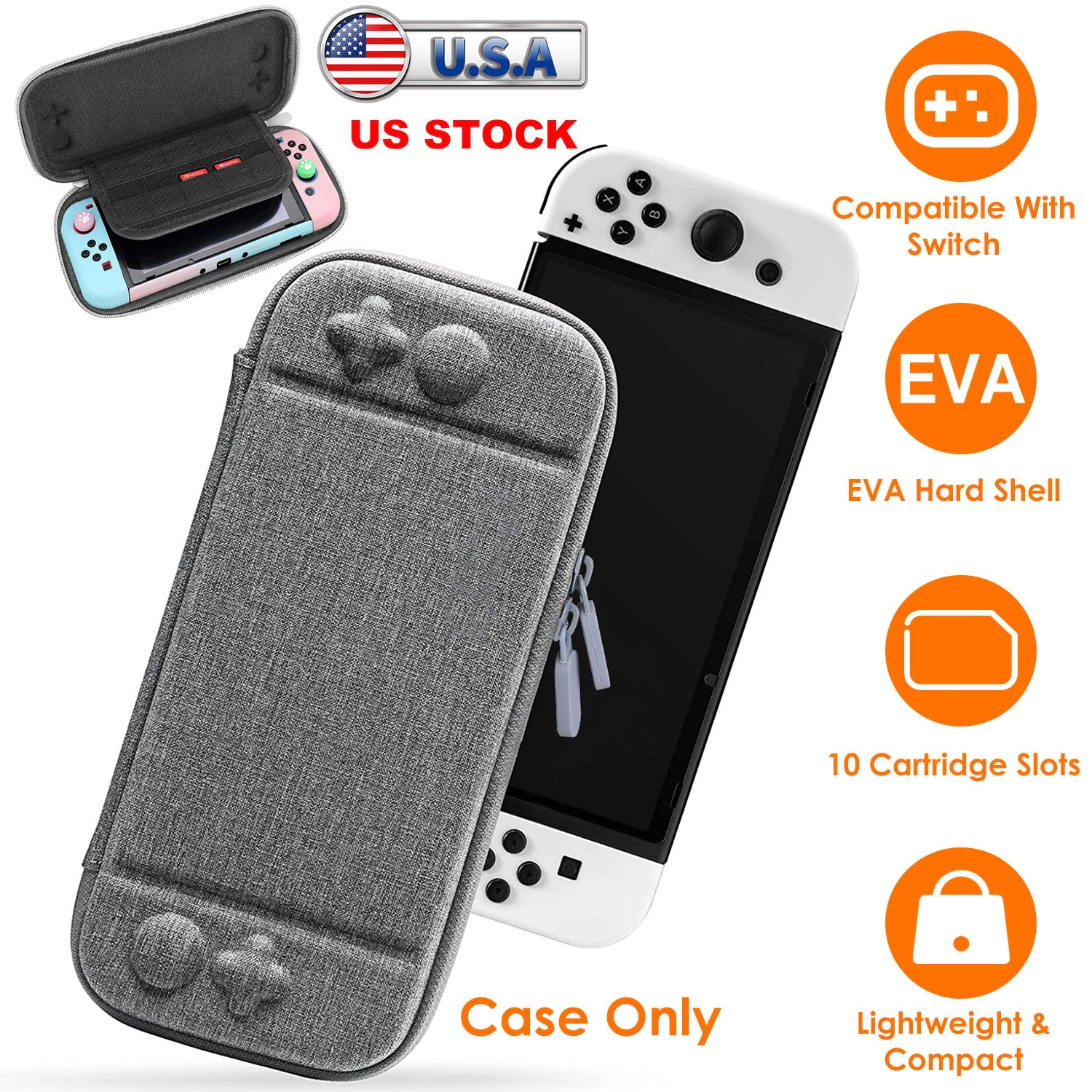 GBruno EVA Hard Shell Nintendo Switch Carrying Case