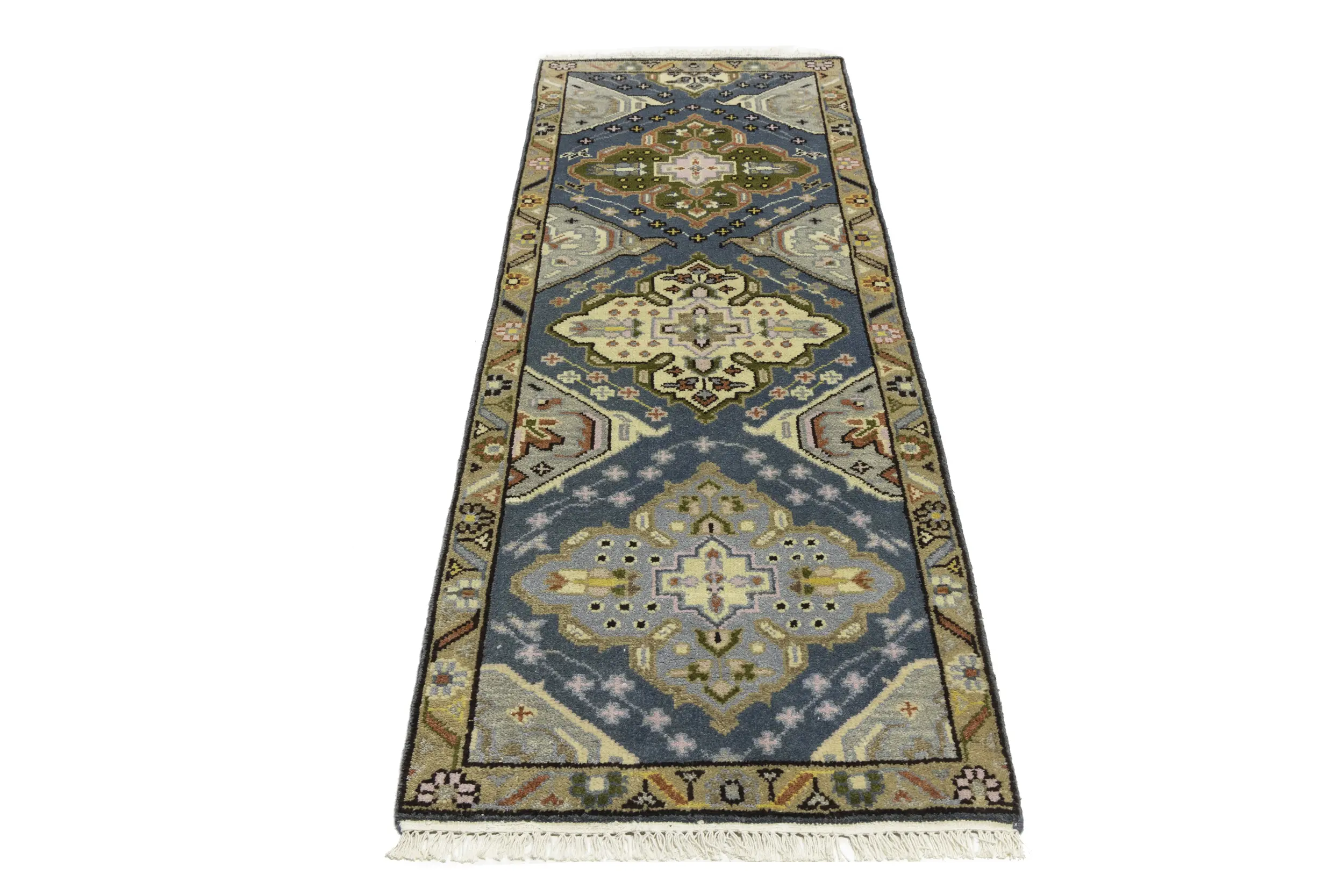 Magic Rugs Gray Floral 3X8 Traditional Heriz Serapi Oriental Runner Rug