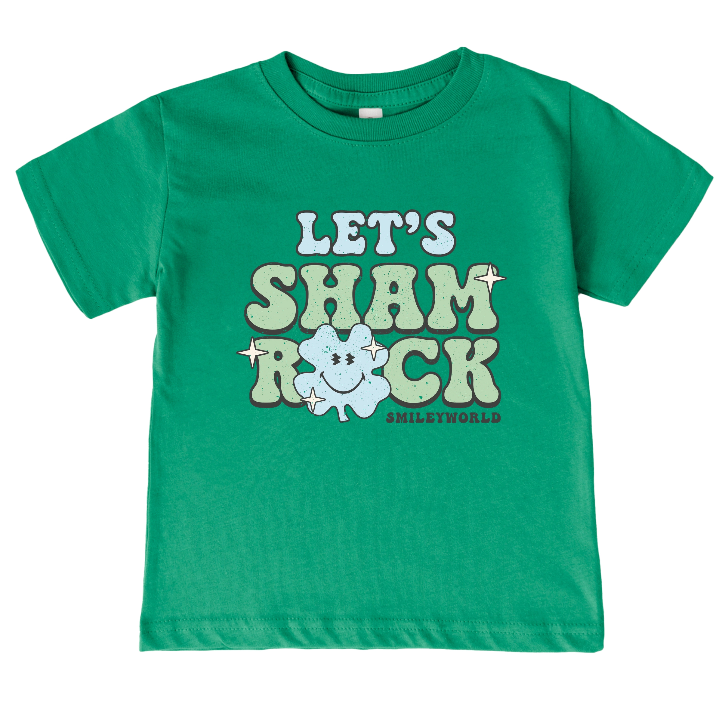The Juniper Shop - Toddler Short Sleeve Graphic T-Shirt SmileyWorld Let's Shamrock