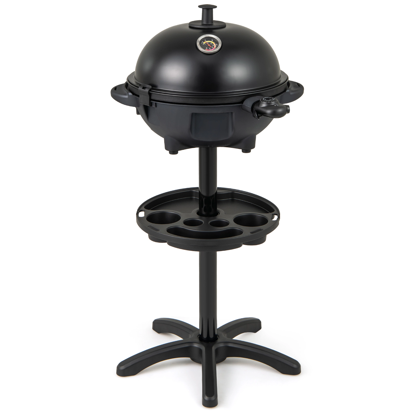 SUGIFT 1200W Black 2-Zone Electric Grill with Removable Stand 205-sq-in Cooking Area 25-in W 40-in H