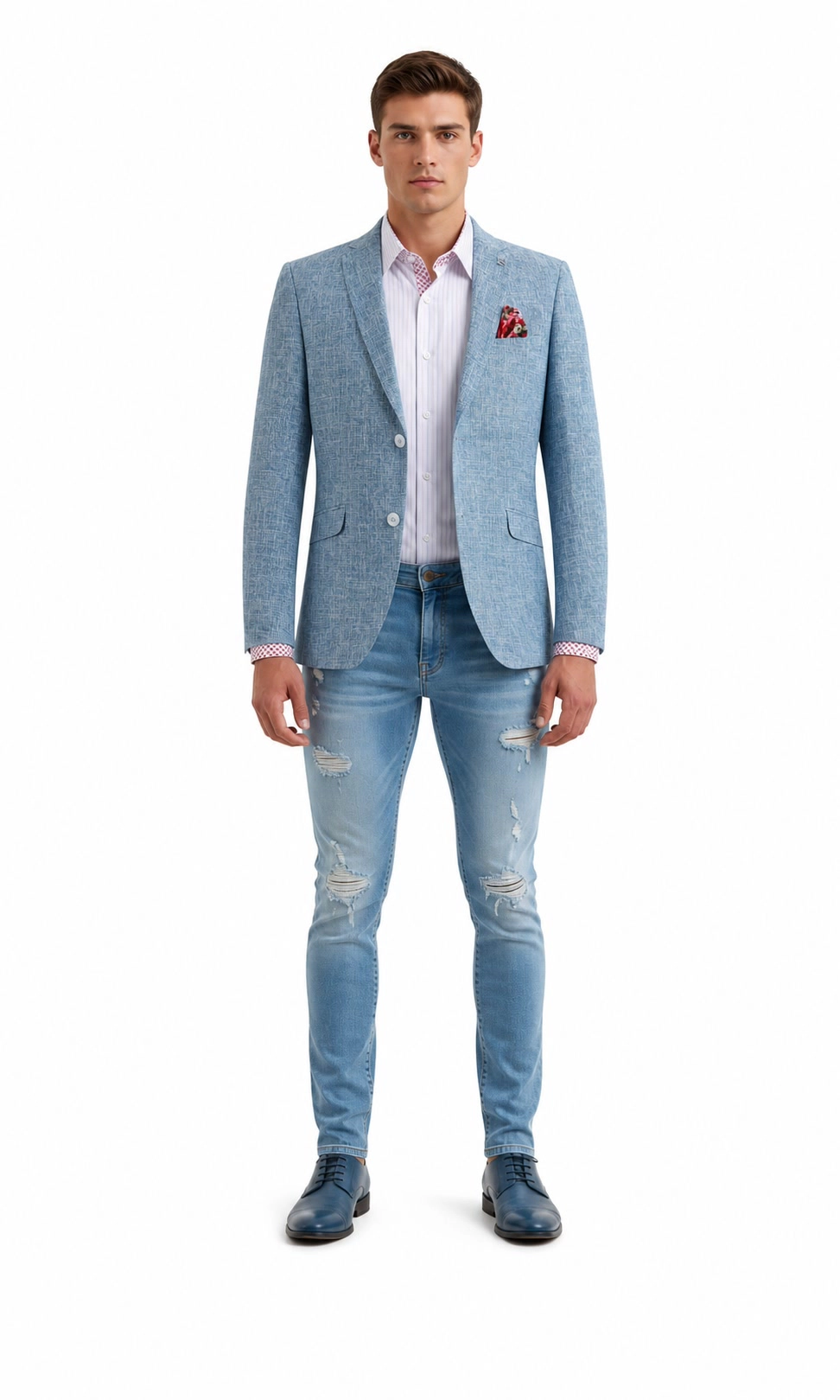 Elie Balleh Men's Solid Slim Fit Blazers Sports Coat Jacket
