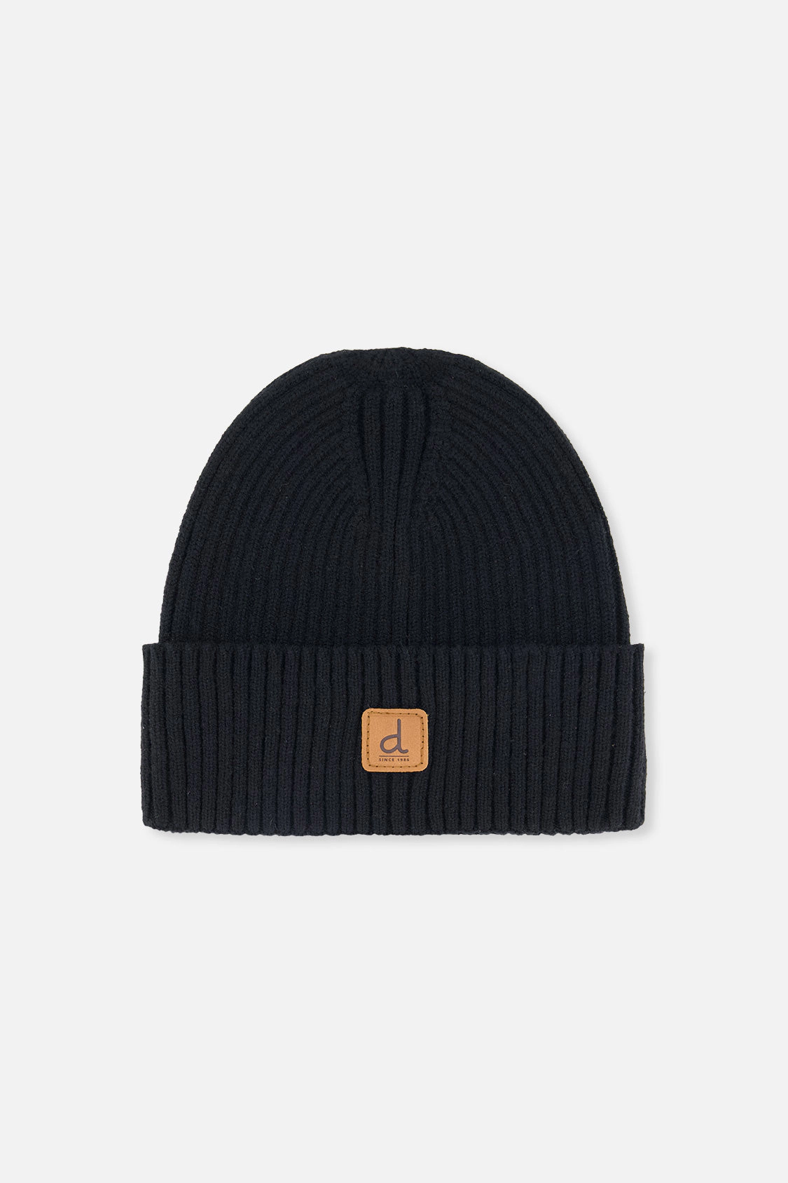 Deux par Unisex Ribbed Knit Folded-Cuff Hat