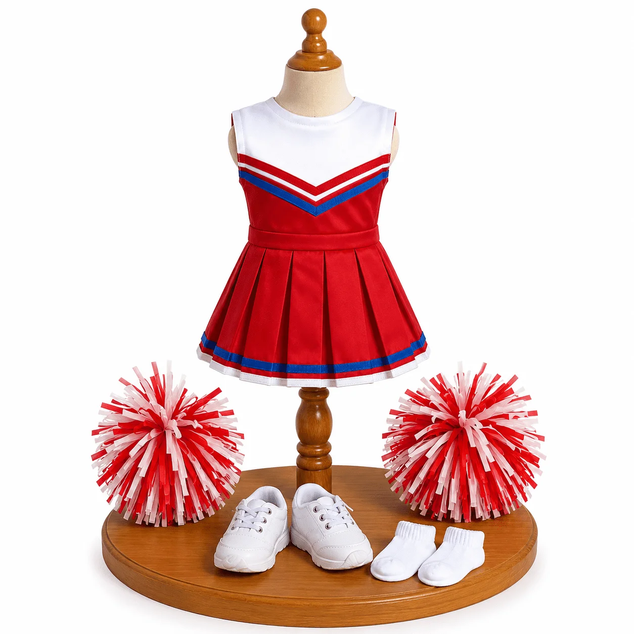 MBD® 18 Inch Girl Doll Clothes- Red Cheerleader Outfit Fits 18 Inch Kennedy and Friends Dolls