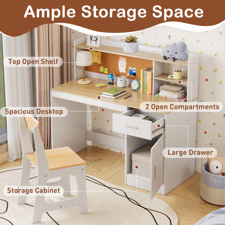 Hivvago Kids Study Desk And Chair Set Student Table