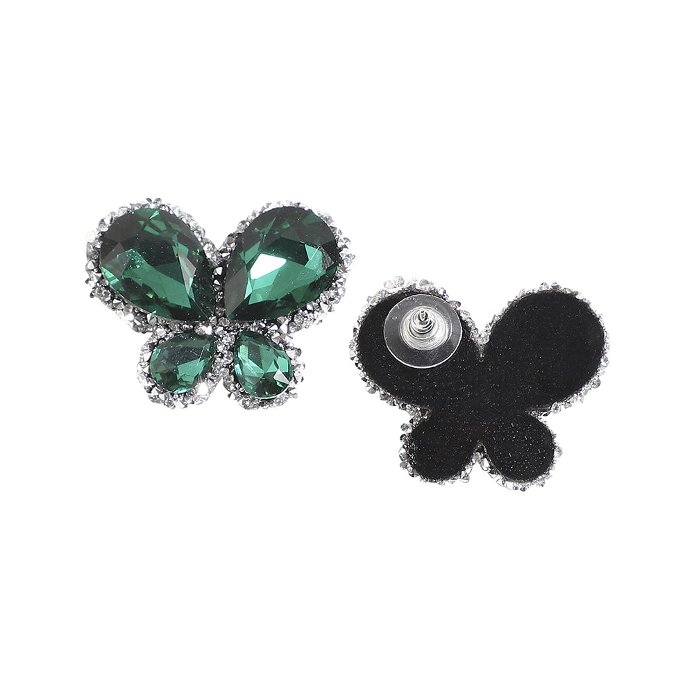 SOHI Women's Embellished Butterfly Stud Earrings