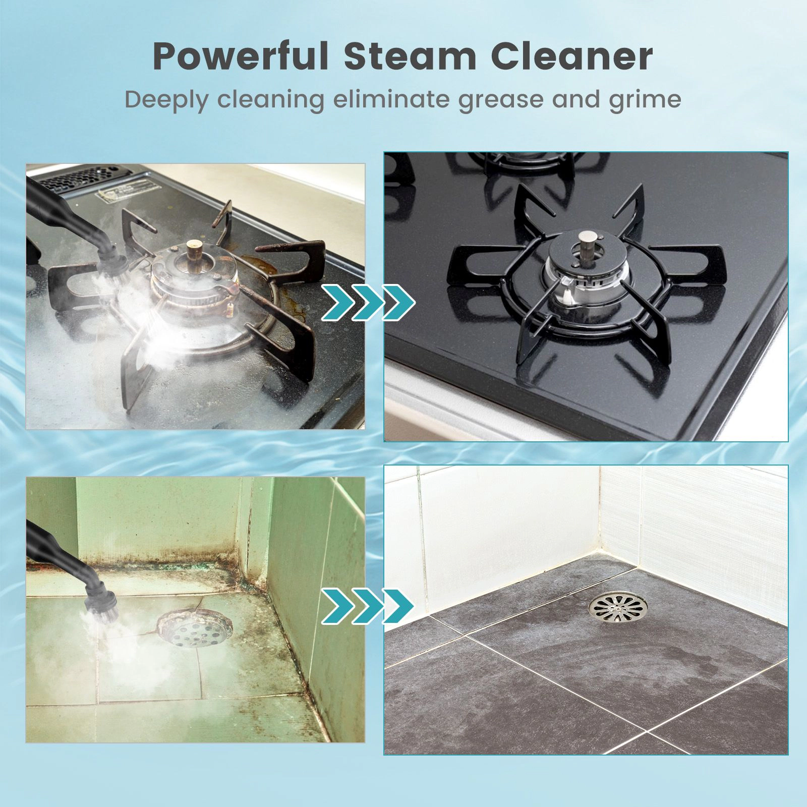 SlickBlue Multi-Purpose Steam Cleaning Machine for Floors, Kitchen, Bathroom and Car