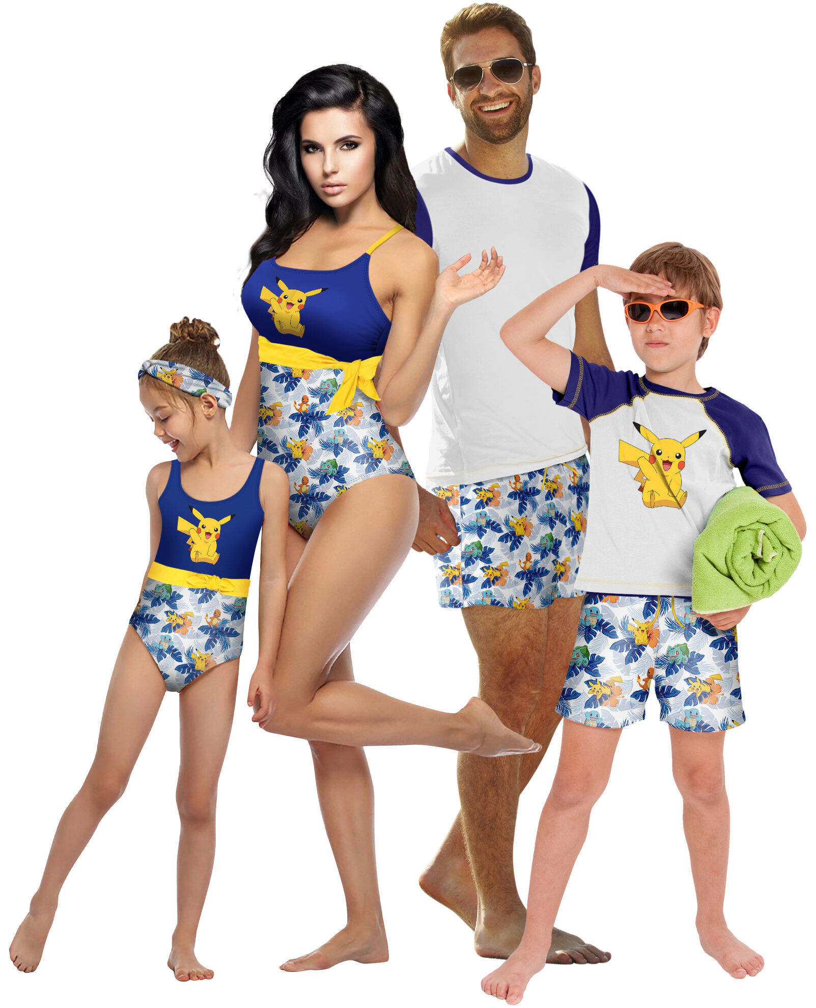Pokemon Girls' Sleeveless UPF 50+ One Piece Bathing Suit