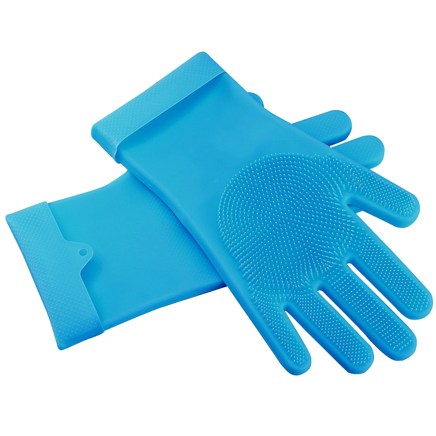 GBruno Silicone Dishwashing Gloves With Scrubber