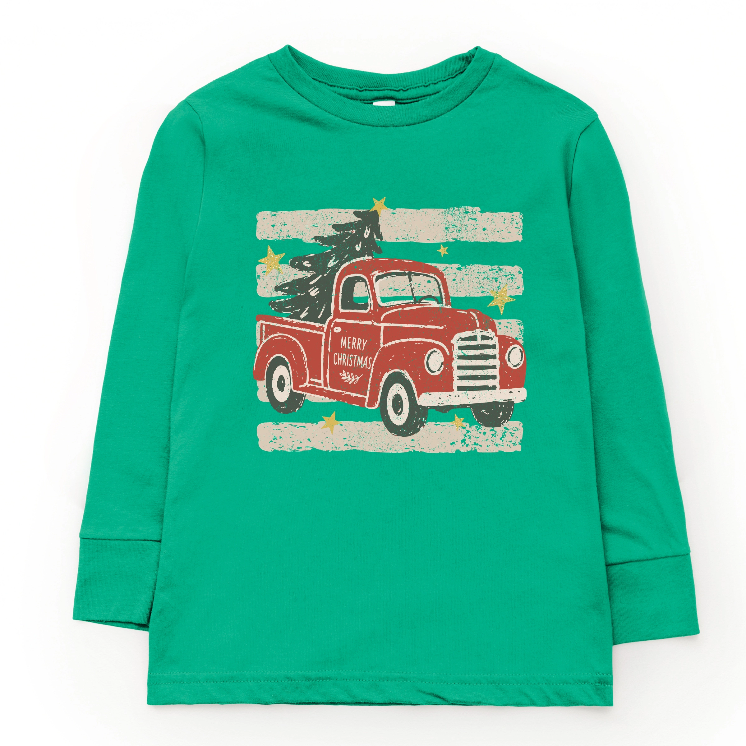 The Juniper Shop - Youth Long Sleeve Graphic T-Shirt Red Truck Stripes