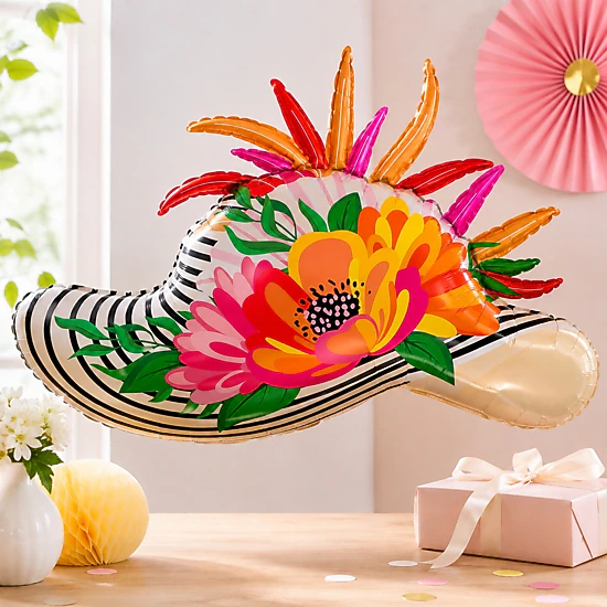 LoonBalloon 32 in Foil Balloons 5-Pack - Fancy Floral Celebration ...