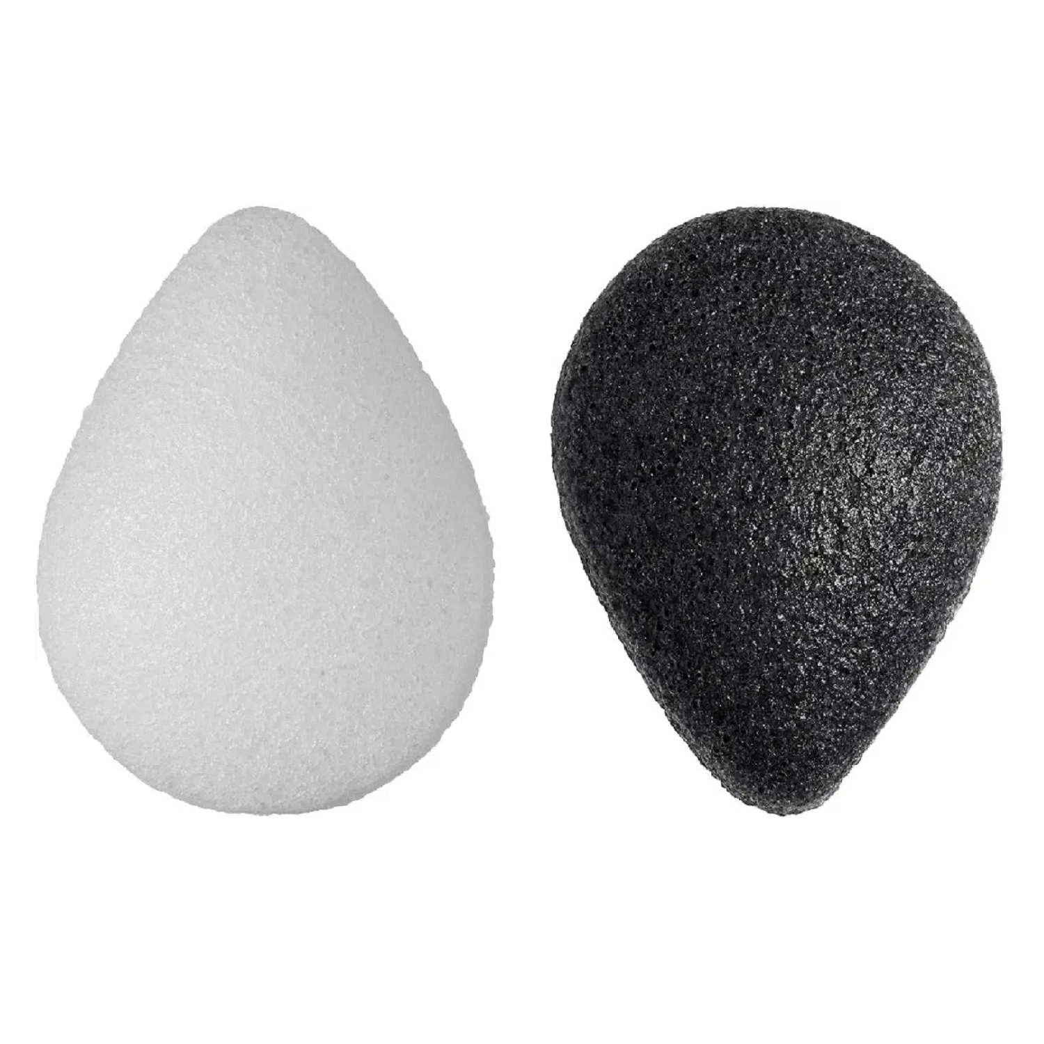 Pursonic Unisex Natural Facial Cleansing Sponge Set – Konjac Root Exfoliating Sponge Duo with Charcoal & White Sponges