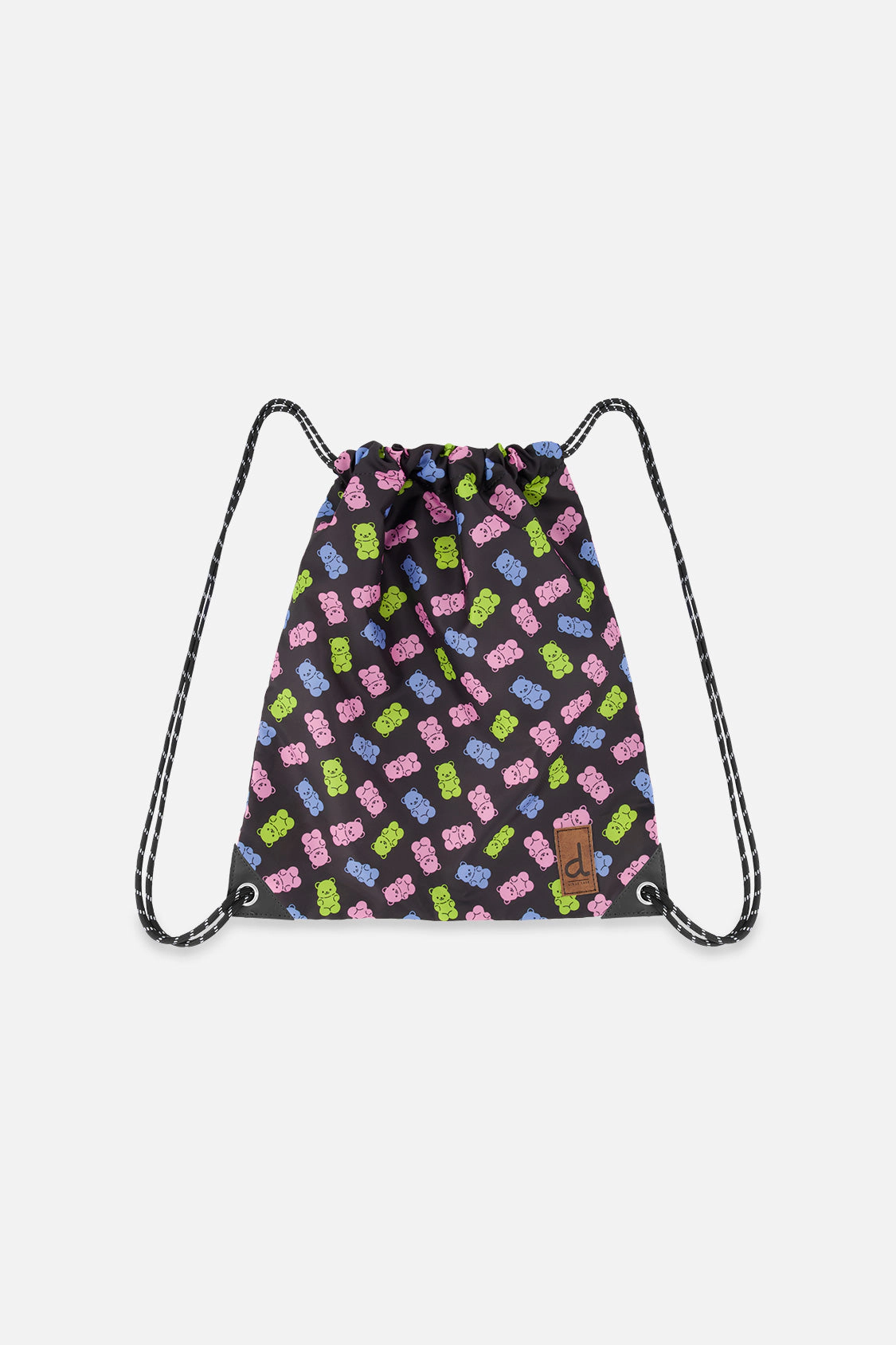 Deux par Deux Girls Lightweight Gummy Bear Print Drawstring Bag