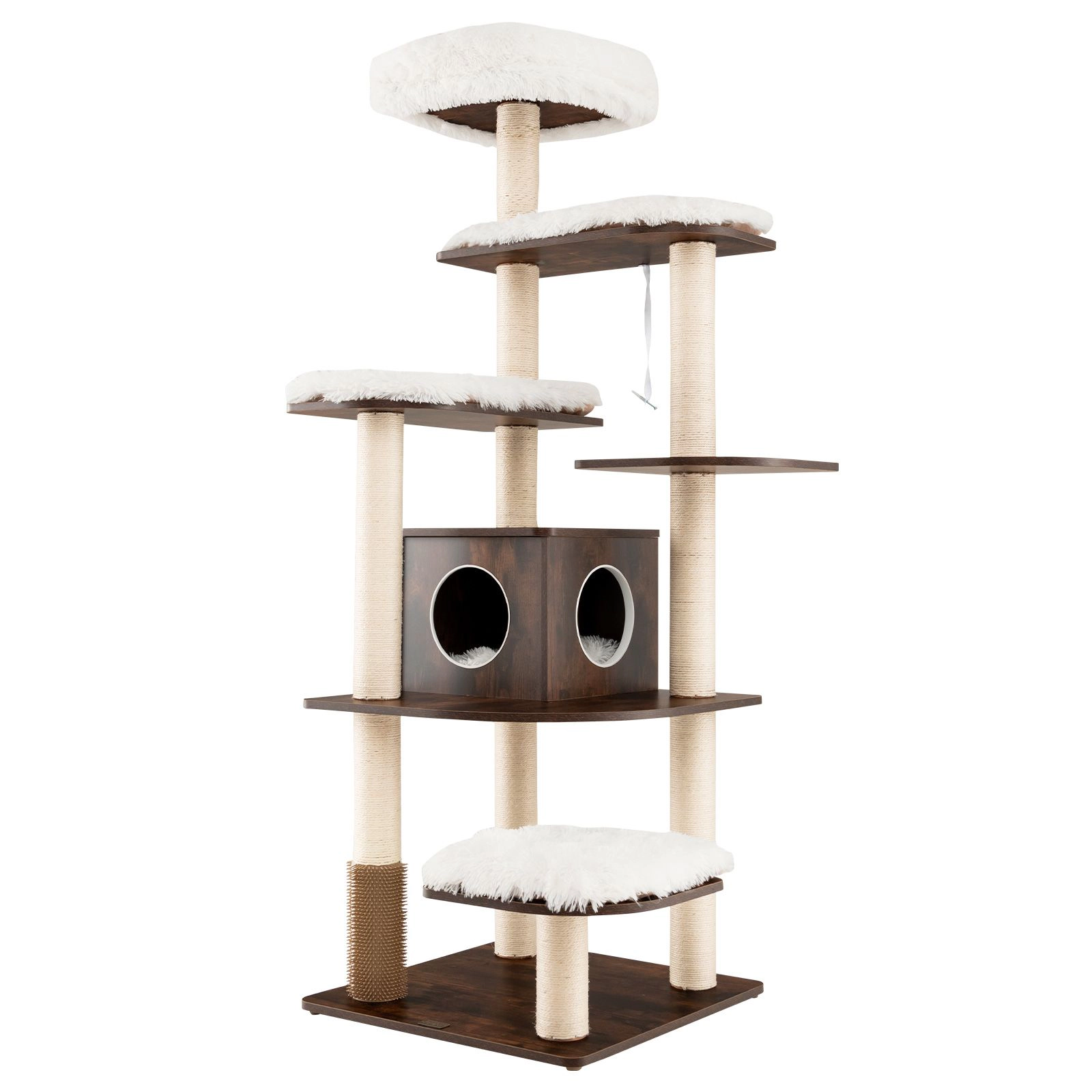 SlickBlue 71 Inch Multi-Level Cat Tower with Plush Perches