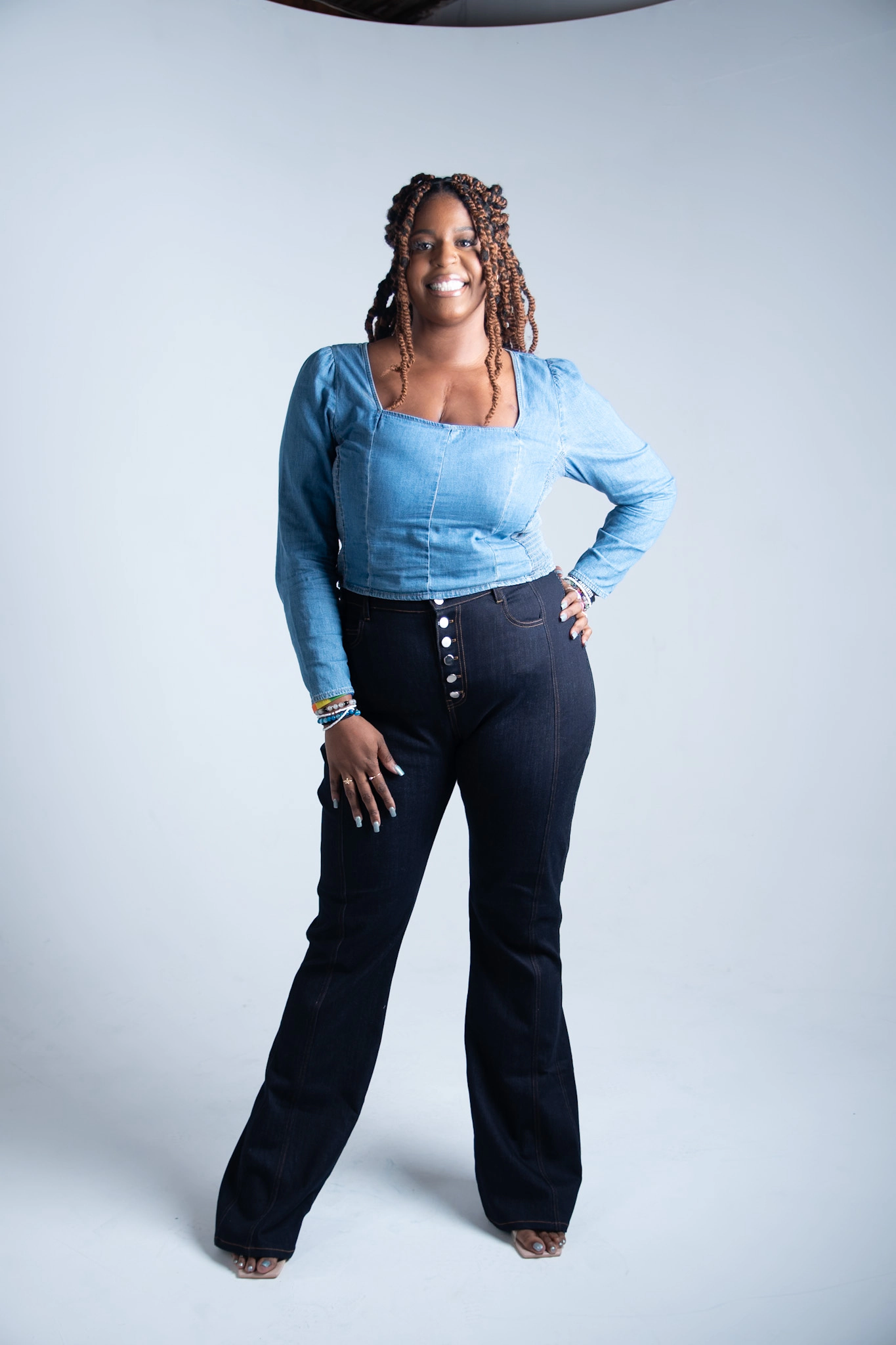 Amazonian Women's Button Me Up Flare Jeans