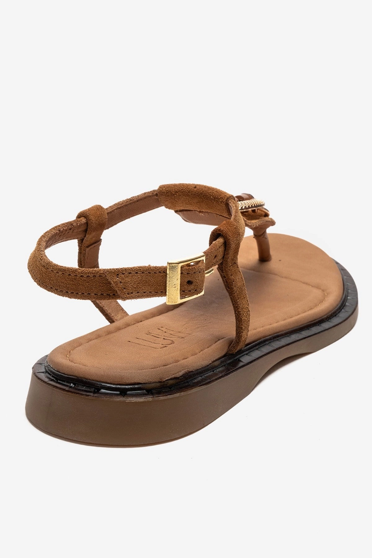 Forever & Always Womens Tiana Leather Buckled Sandals