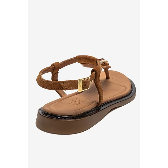 Forever & Always Womens Tiana Leather Buckled Sandals