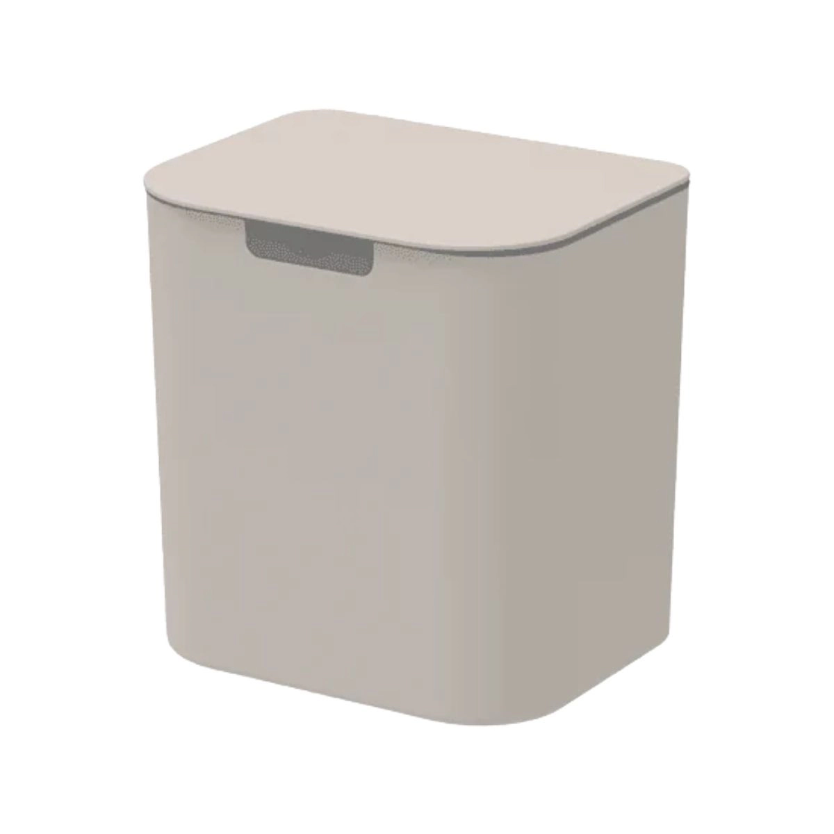 OU Wall-Mounted Bathroom Trash Can, 1.3 Gal Self-Adhesive Hanging Bin with Lid & Removable Bag Ring, Space-saving