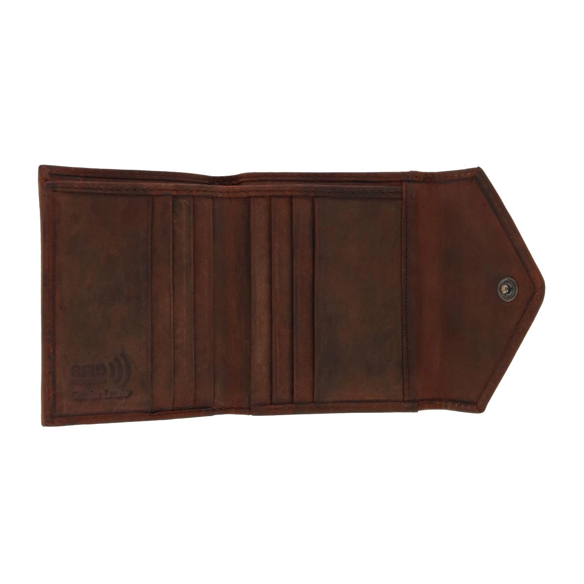 CTM Men's Leather Envelope Style Trifold Wallet