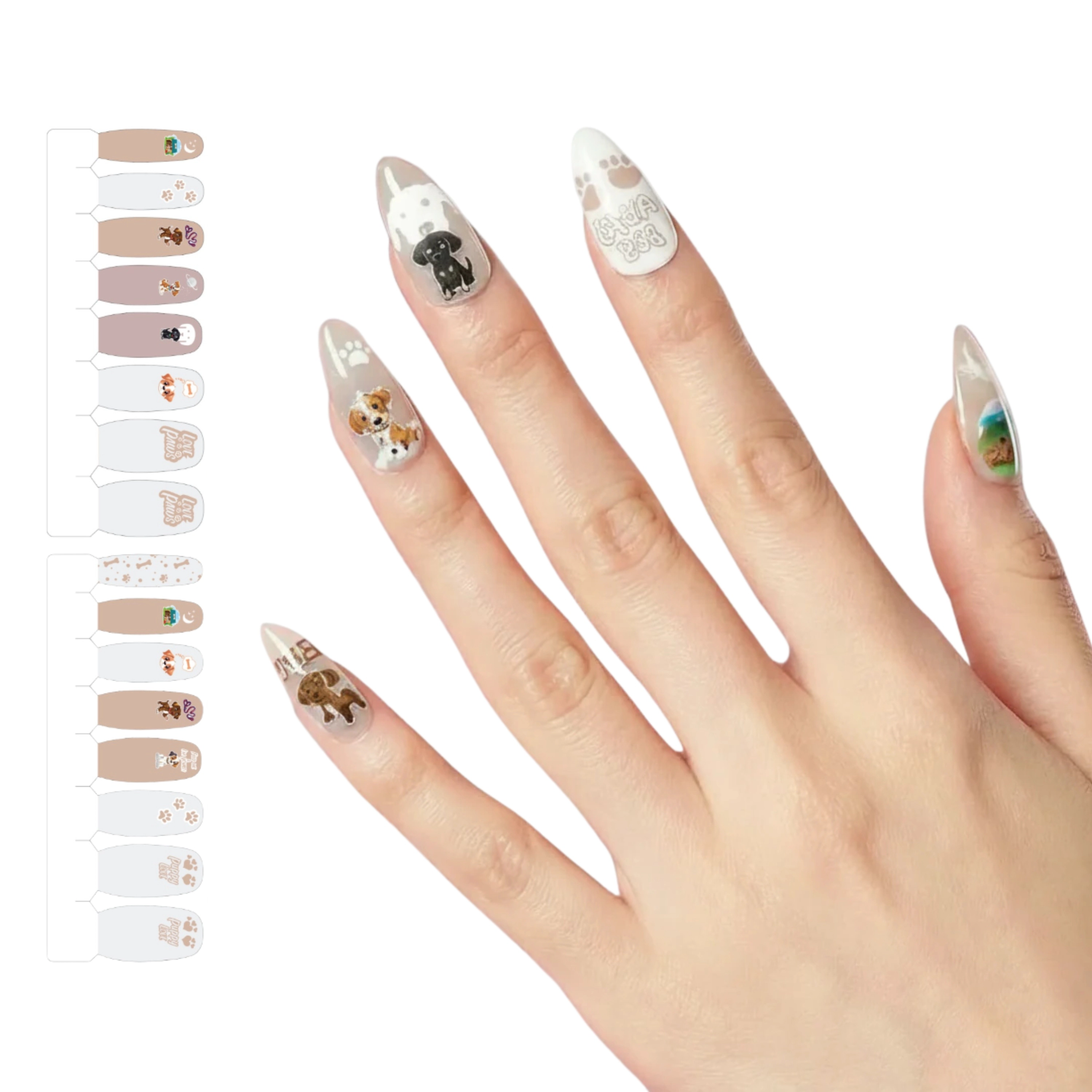 XPNail Women's Nail Polish Strips Paws 16ct