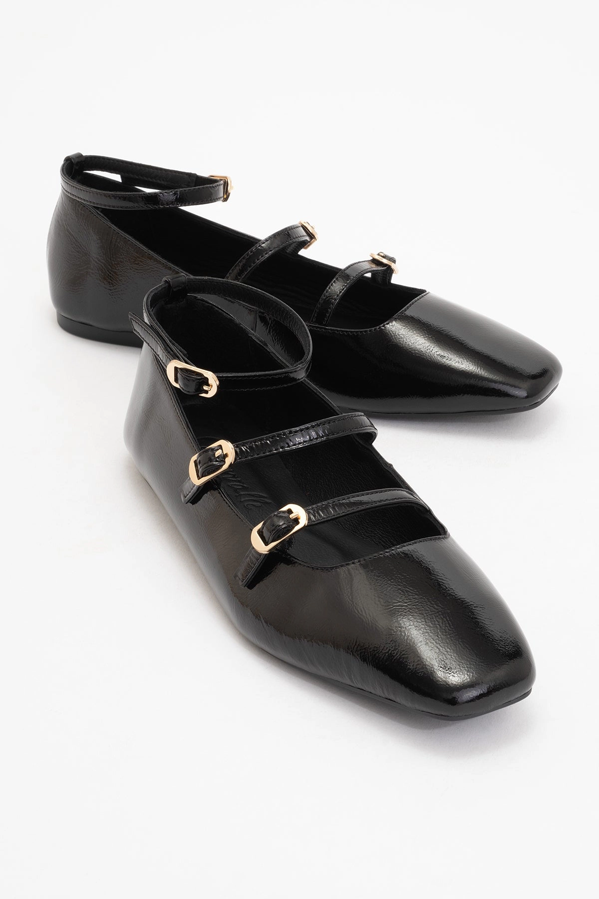 Forever & Always Womens Serena Leather Mary Jane Flats