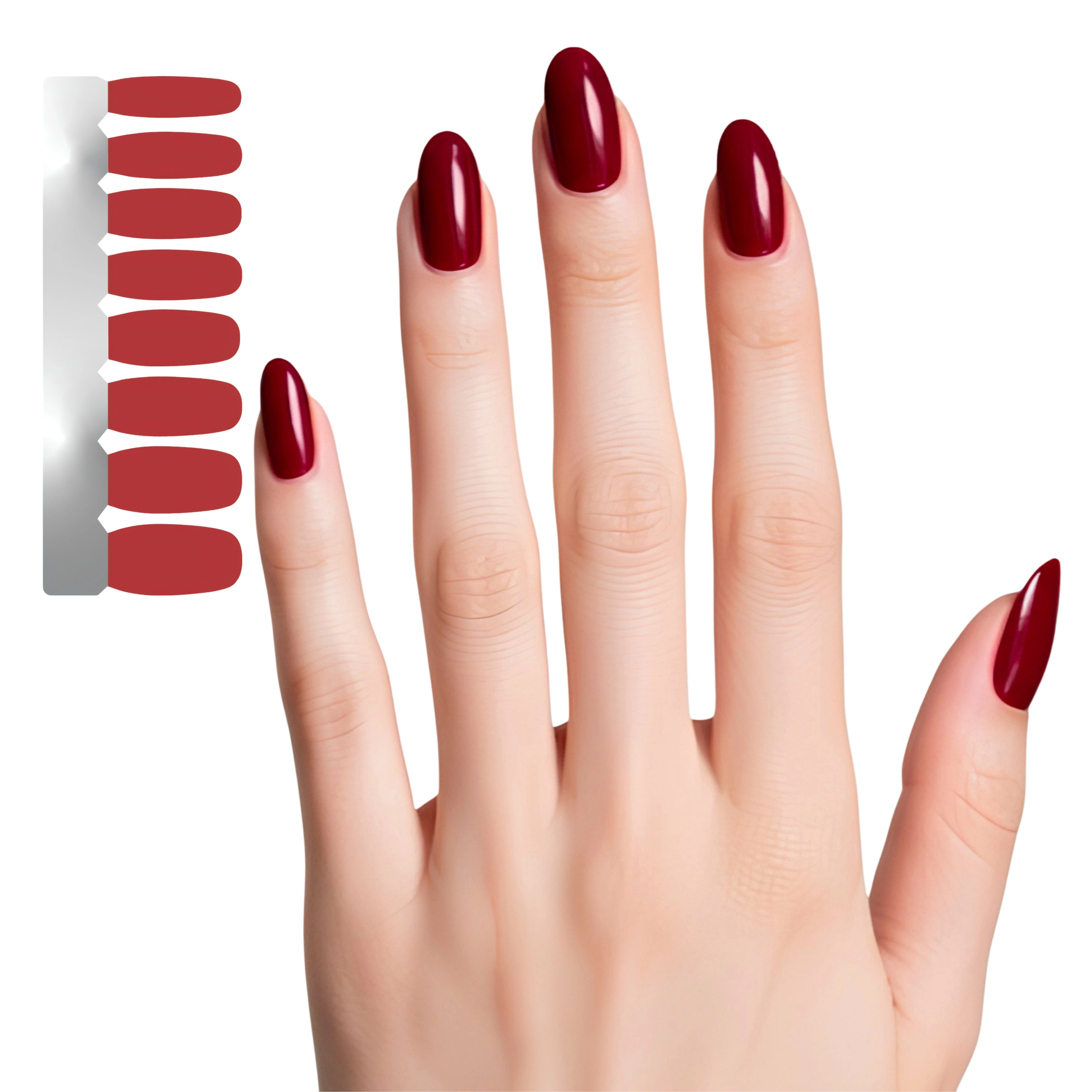XPNail Women's Nail Polish Strips Red 2 16ct