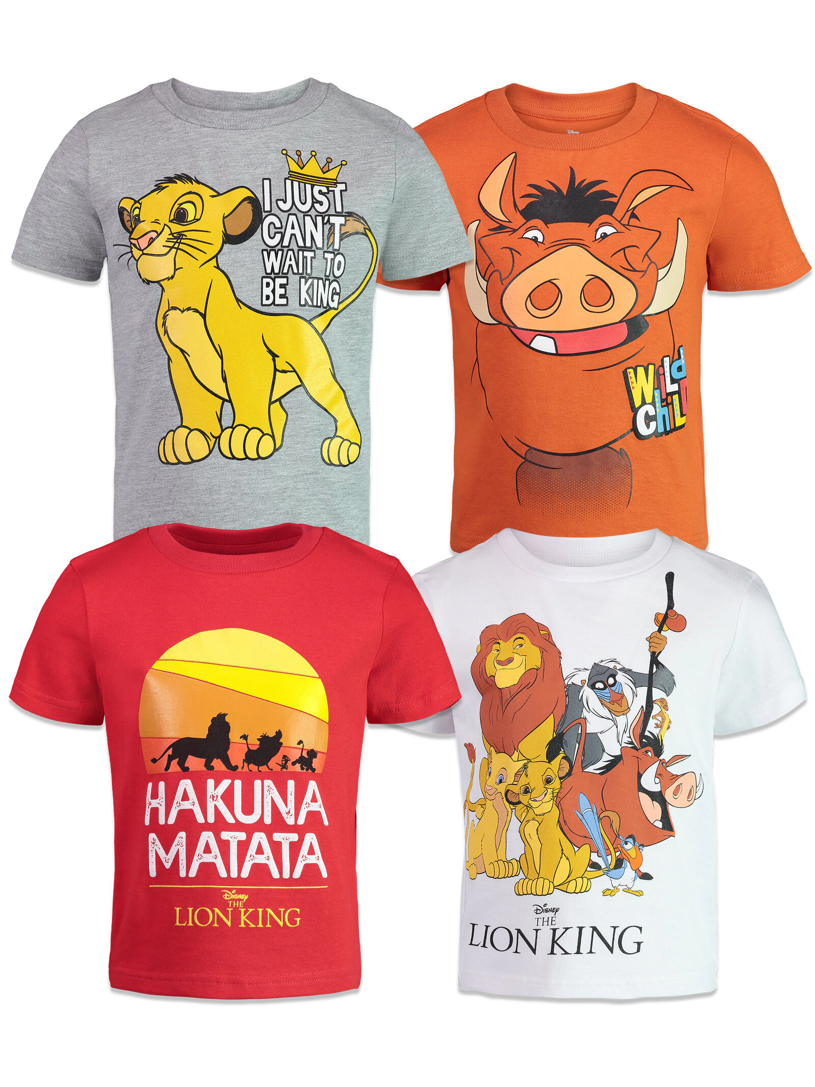 Disney 4-Pack Short Sleeve T-Shirts