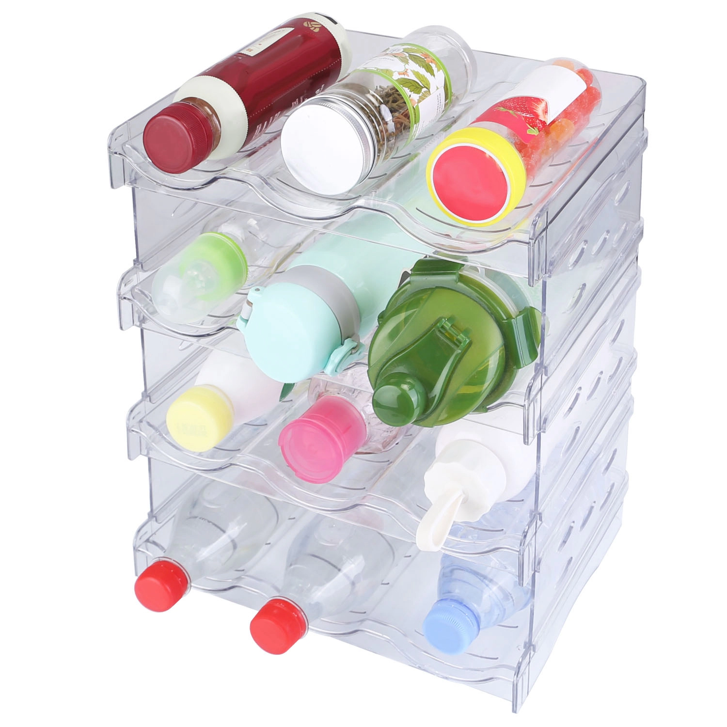 GBruno 4-Tier Stackable Bottle Organizer Holder