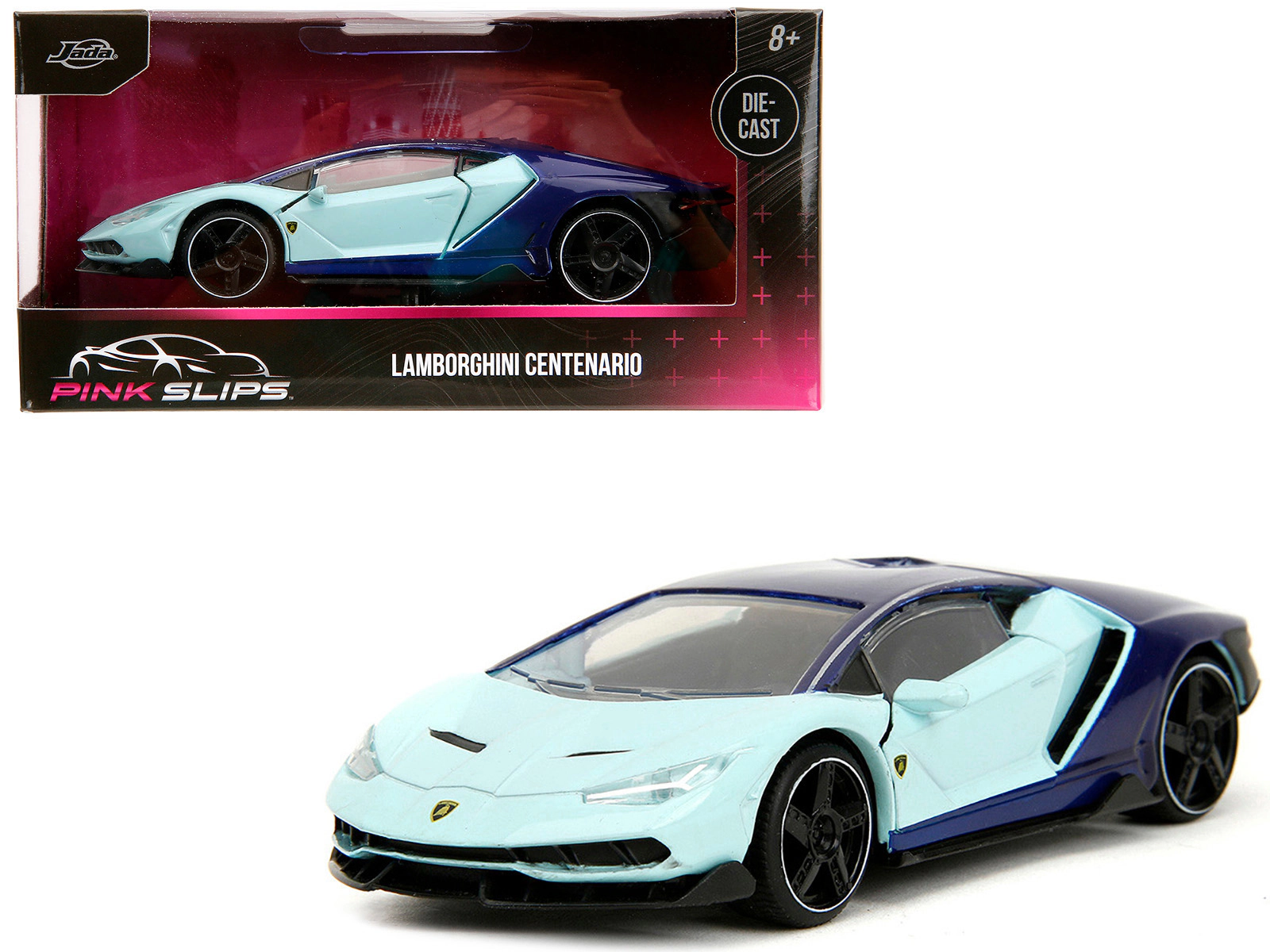 Jada Collectible Lamborghini Centenario Light Blue And Purple "Pink Slips" Series 1/32 Diecast Model Car