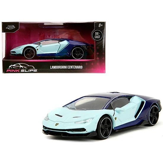 Jada Collectible Lamborghini Centenario Light Blue And Purple "Pink Slips" Series 1/32 Diecast Model Car